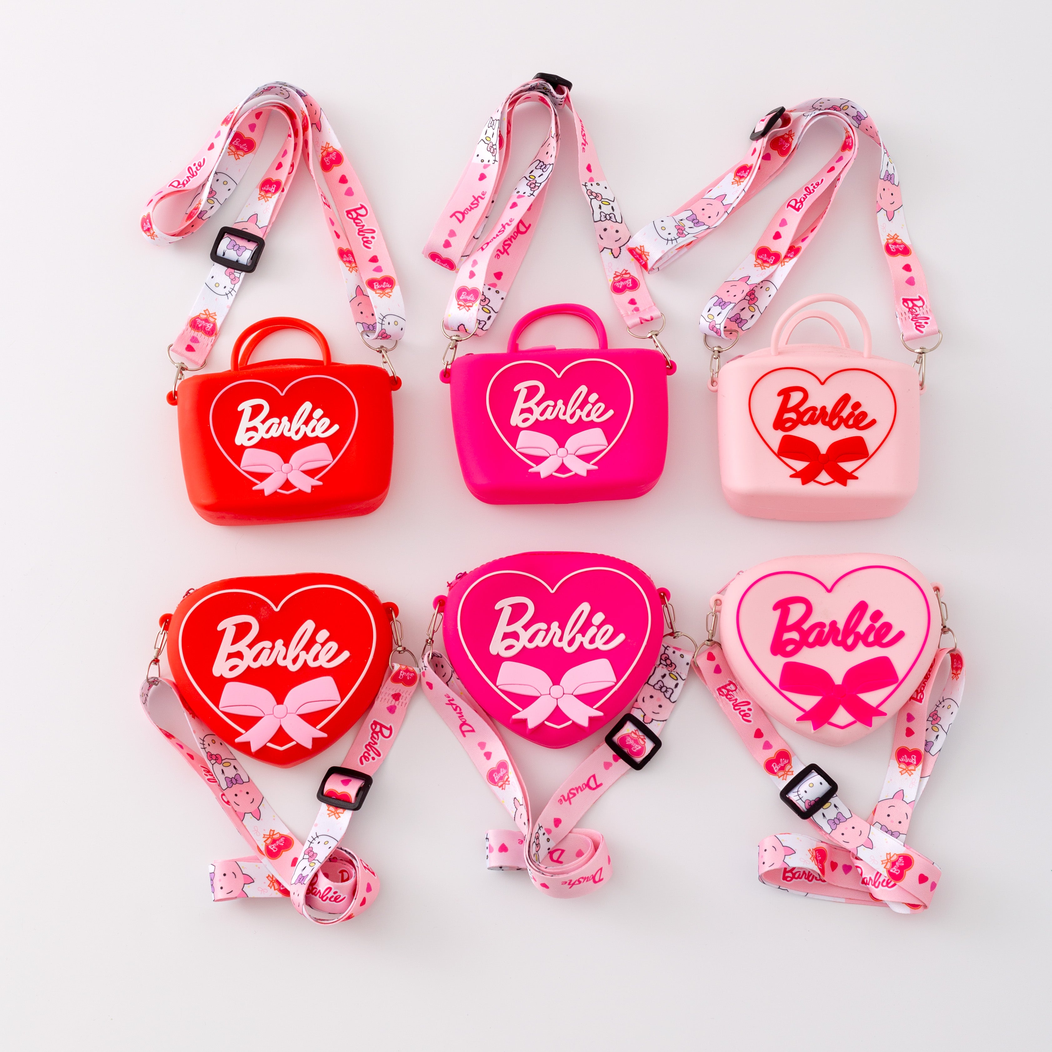 (In Stock)Girls Silicone Pink Hand-held Cross-span Bag