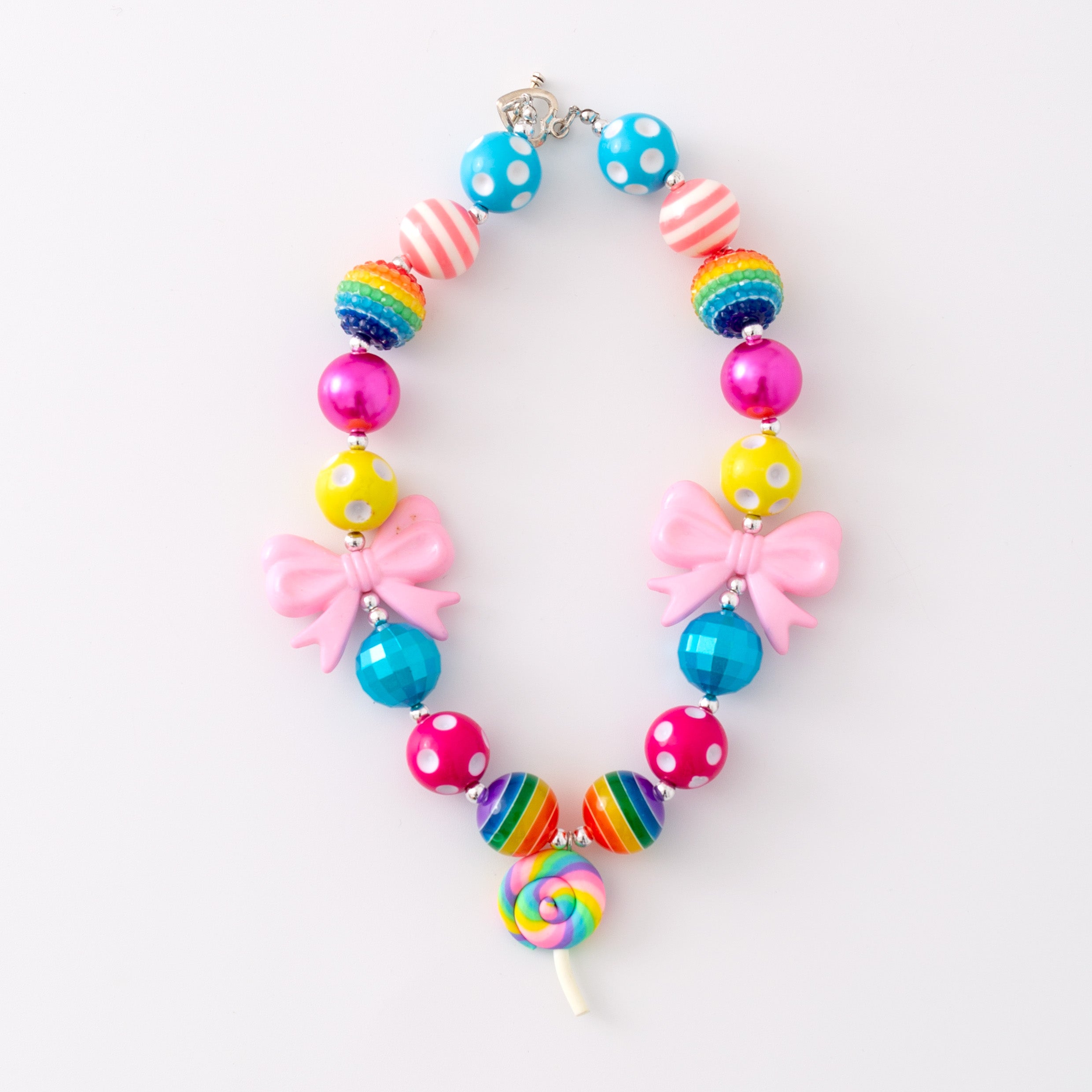 (In Stock G11 G12)Girls Rhinestone Beaded Necklace