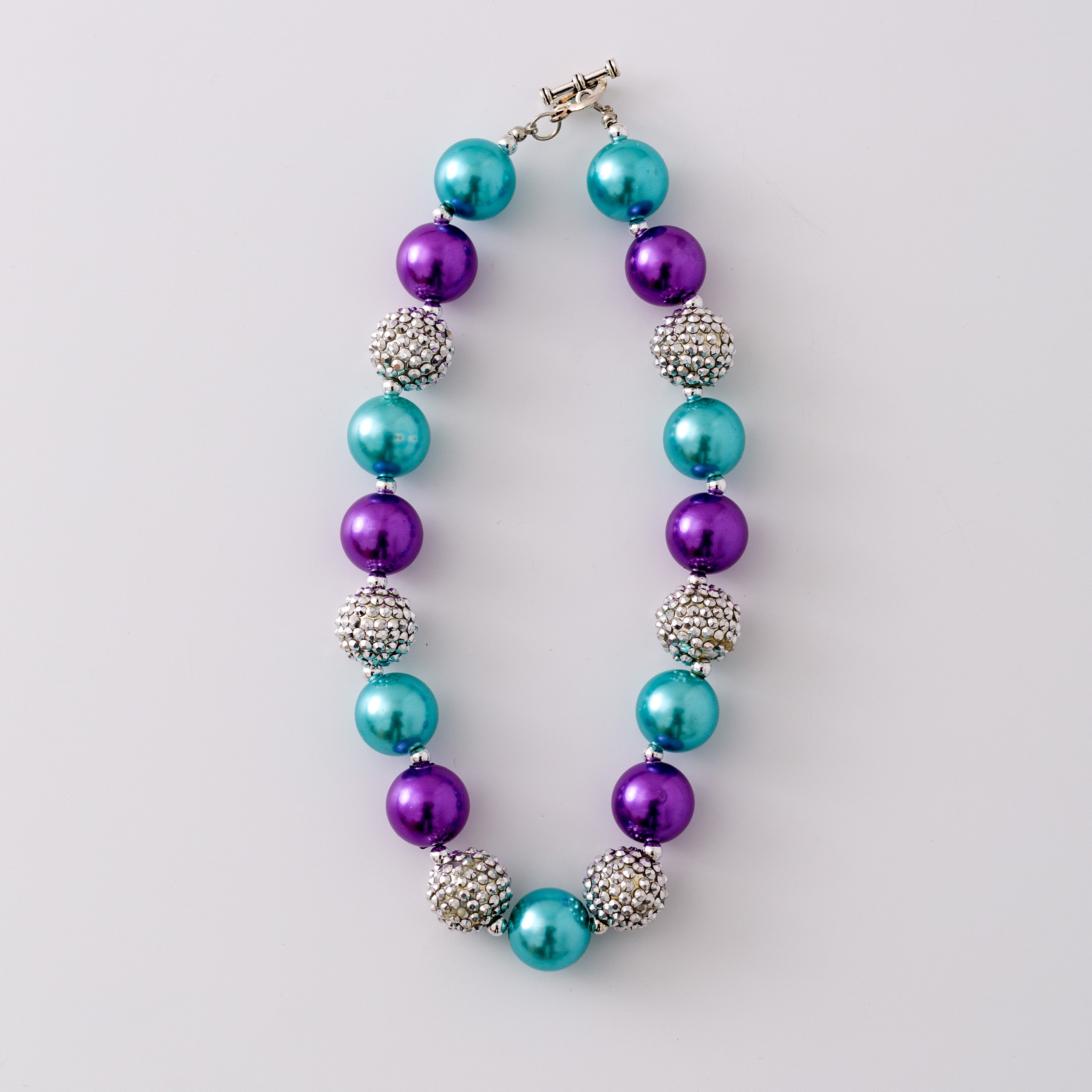 (In Stock G11 G12)Girls Rhinestone Beaded Necklace