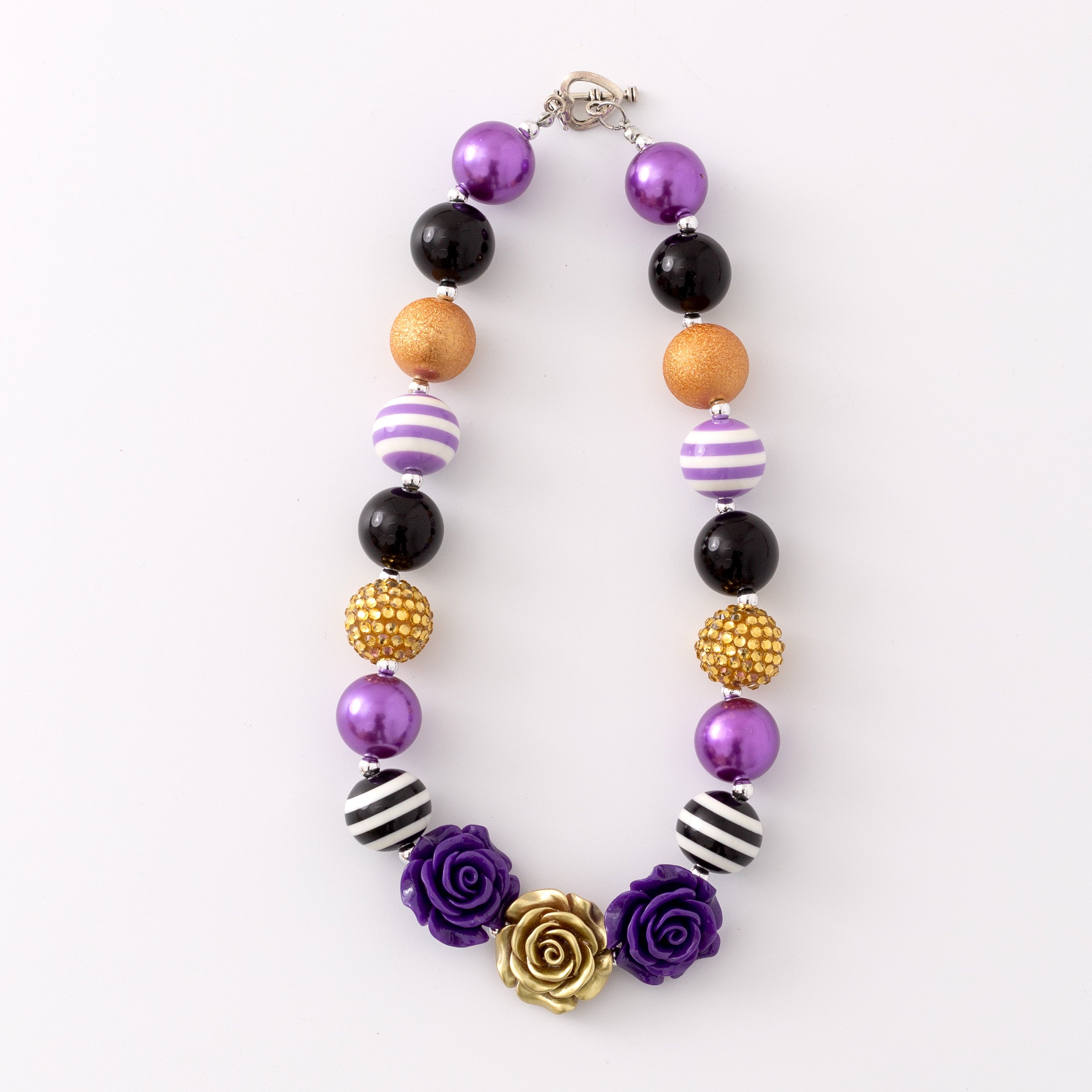 (In Stock G11 G12)Girls Rhinestone Beaded Necklace