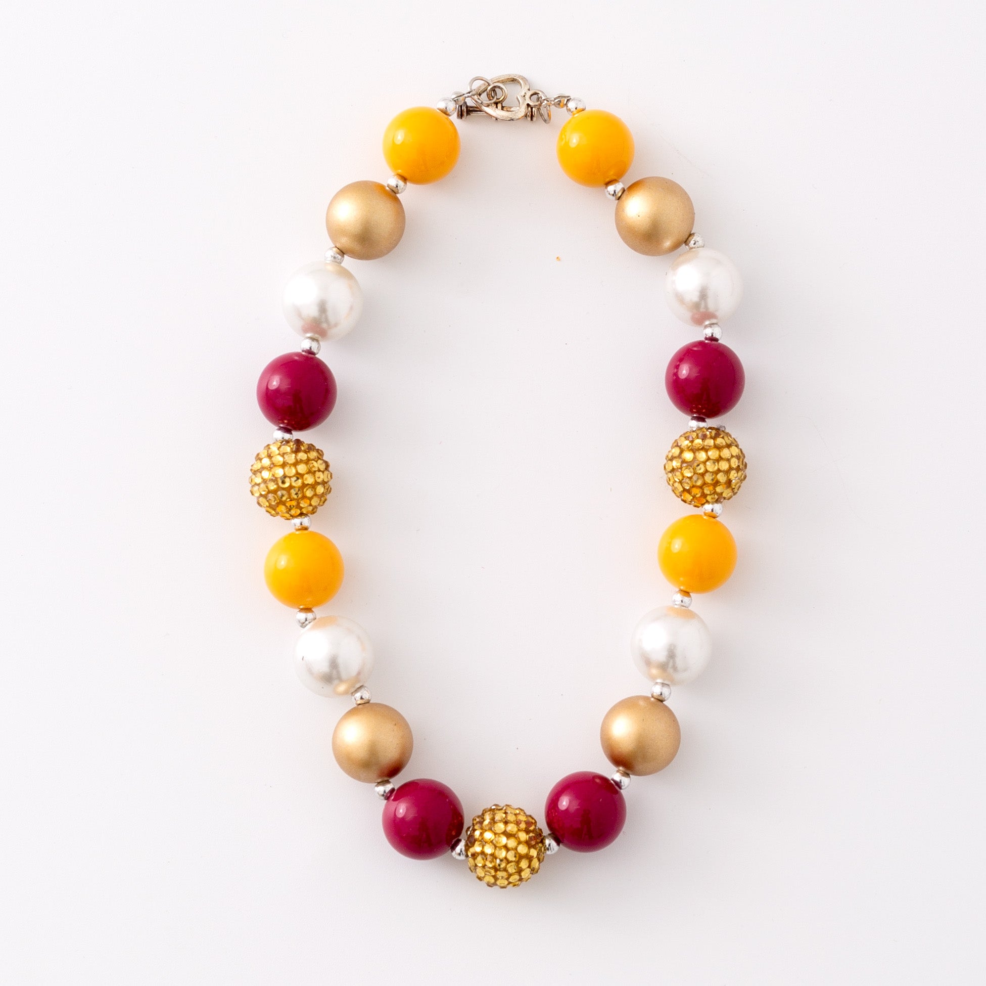 (In Stock G11 G12)Girls Rhinestone Beaded Necklace