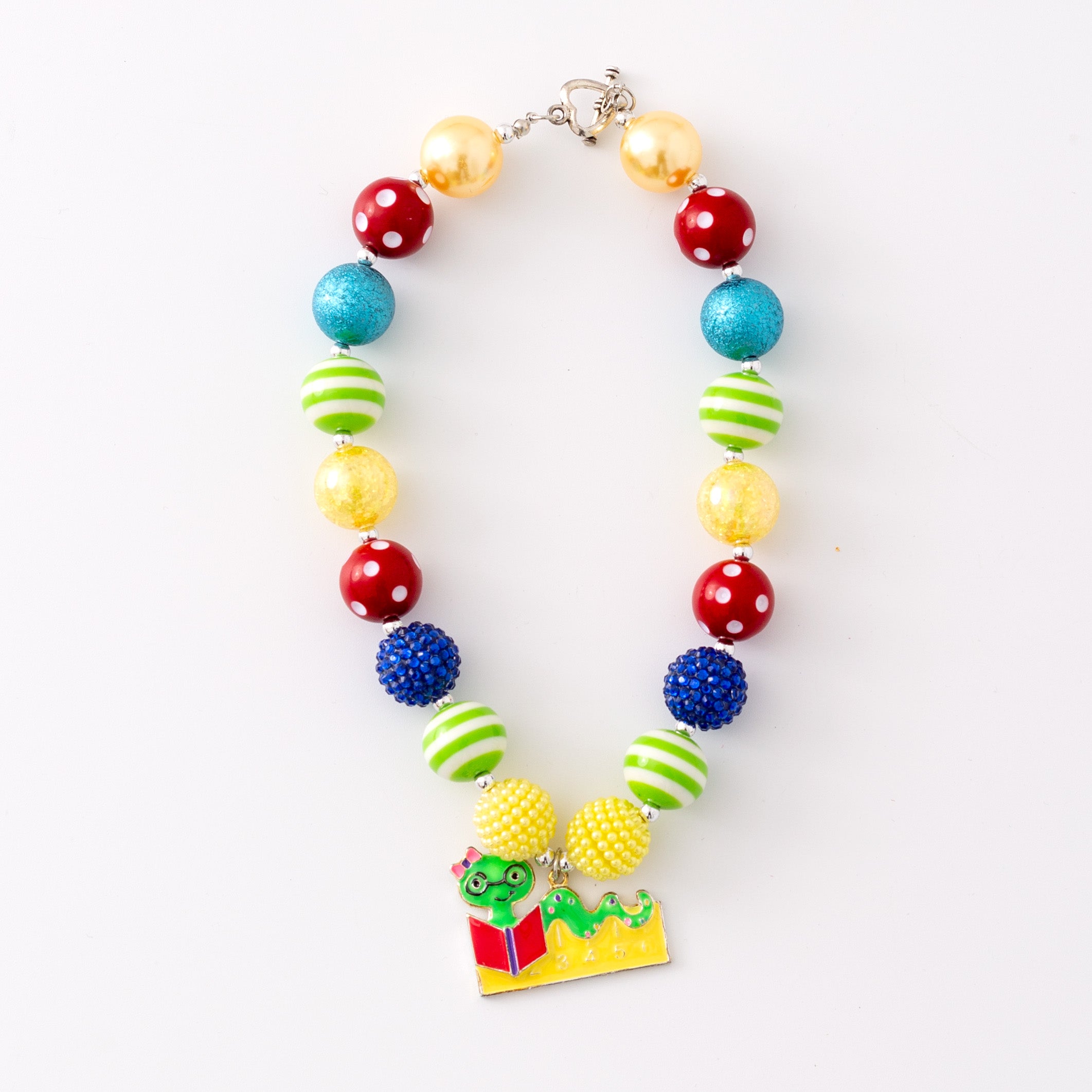 (In Stock G11 G12)Girls Rhinestone Beaded Necklace