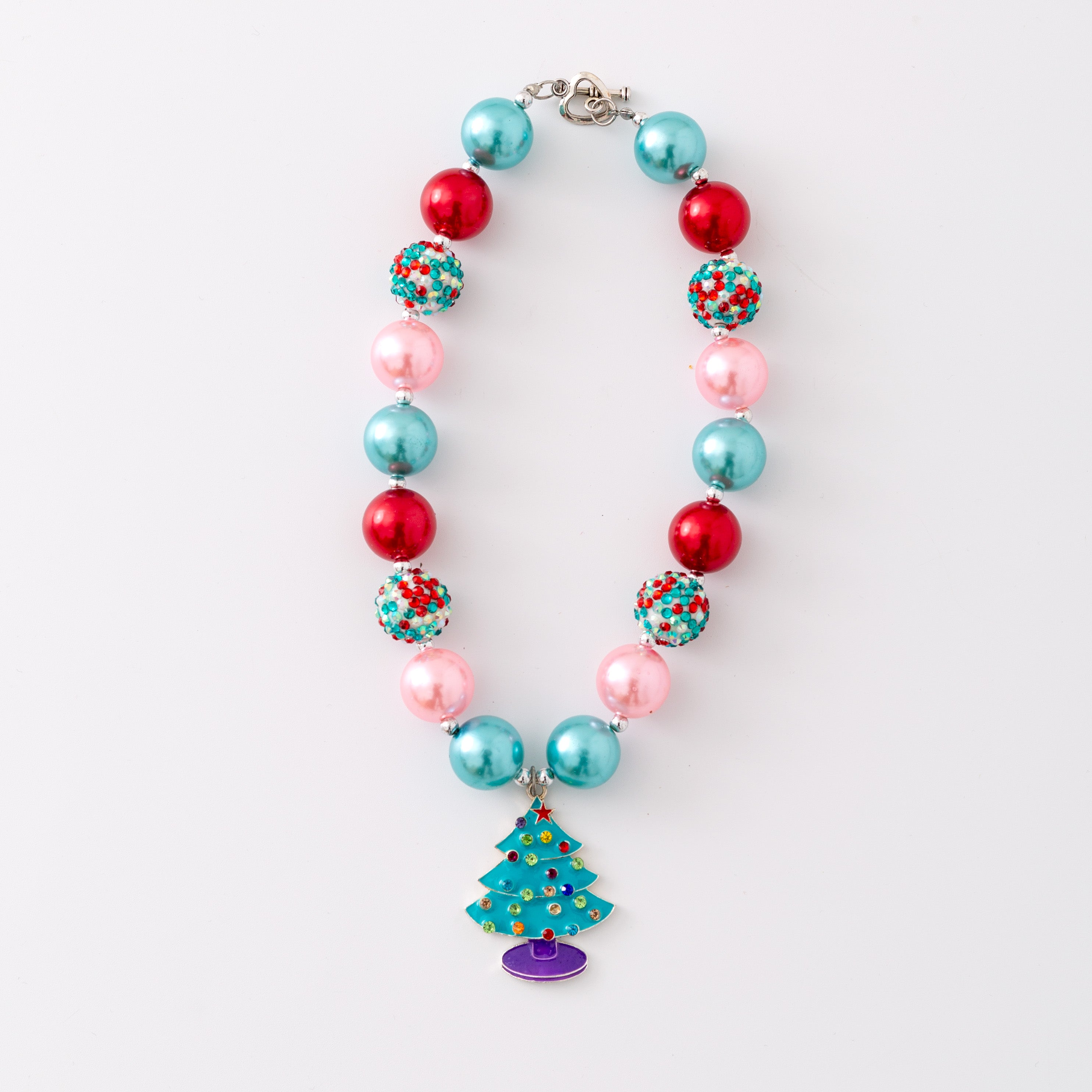 (In Stock G11 G12)Girls Rhinestone Beaded Necklace