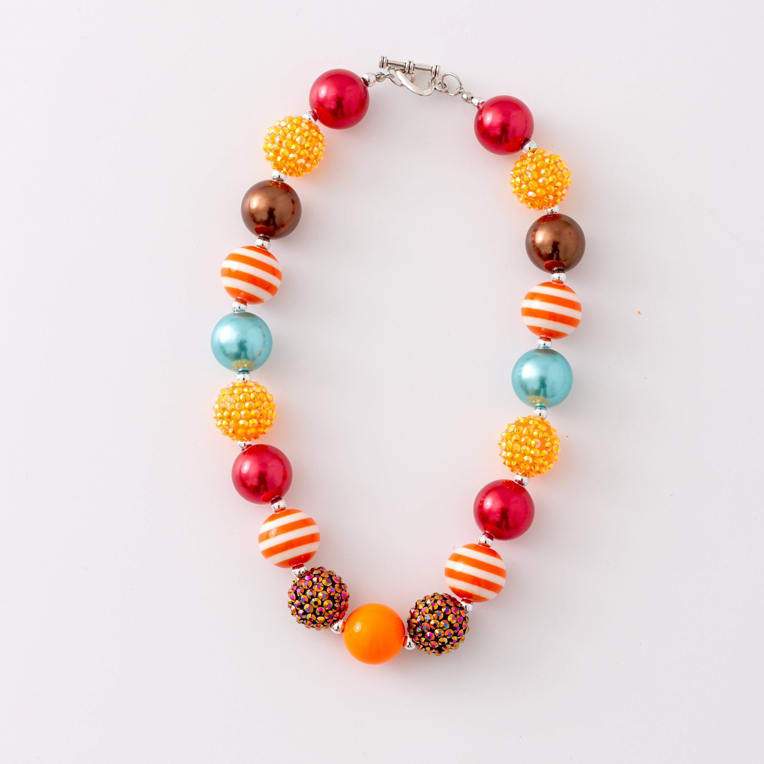 (In Stock G11 G12)Girls Rhinestone Beaded Necklace