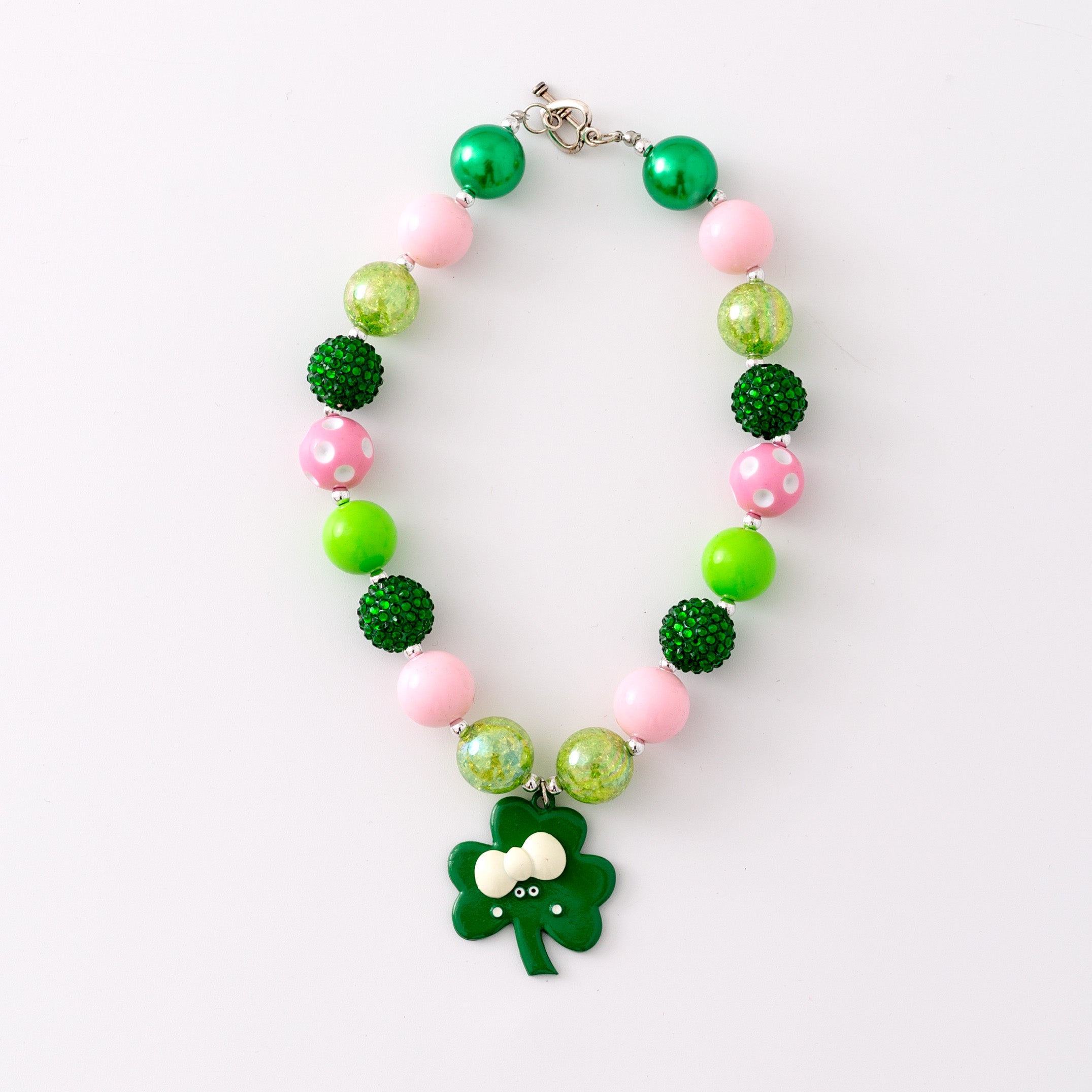 (In Stock G11 G12)Girls Rhinestone Beaded Necklace