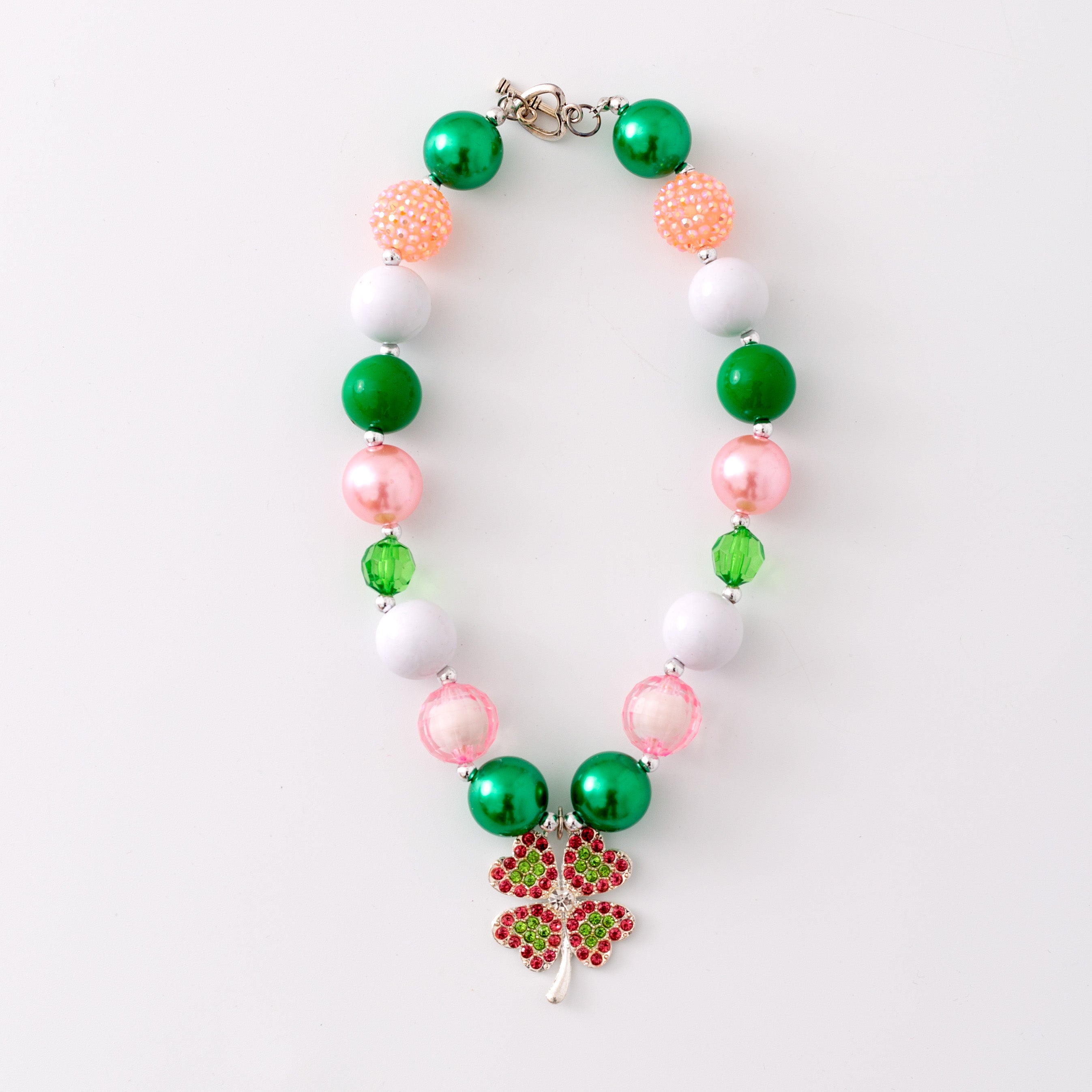 (In Stock G11 G12)Girls Rhinestone Beaded Necklace