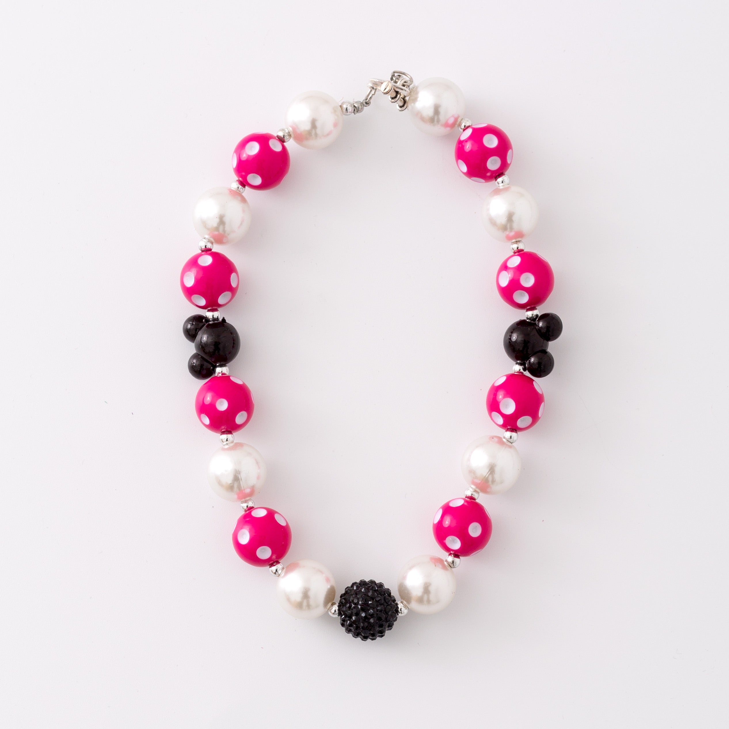 (In Stock G11 G12)Girls Rhinestone Beaded Necklace