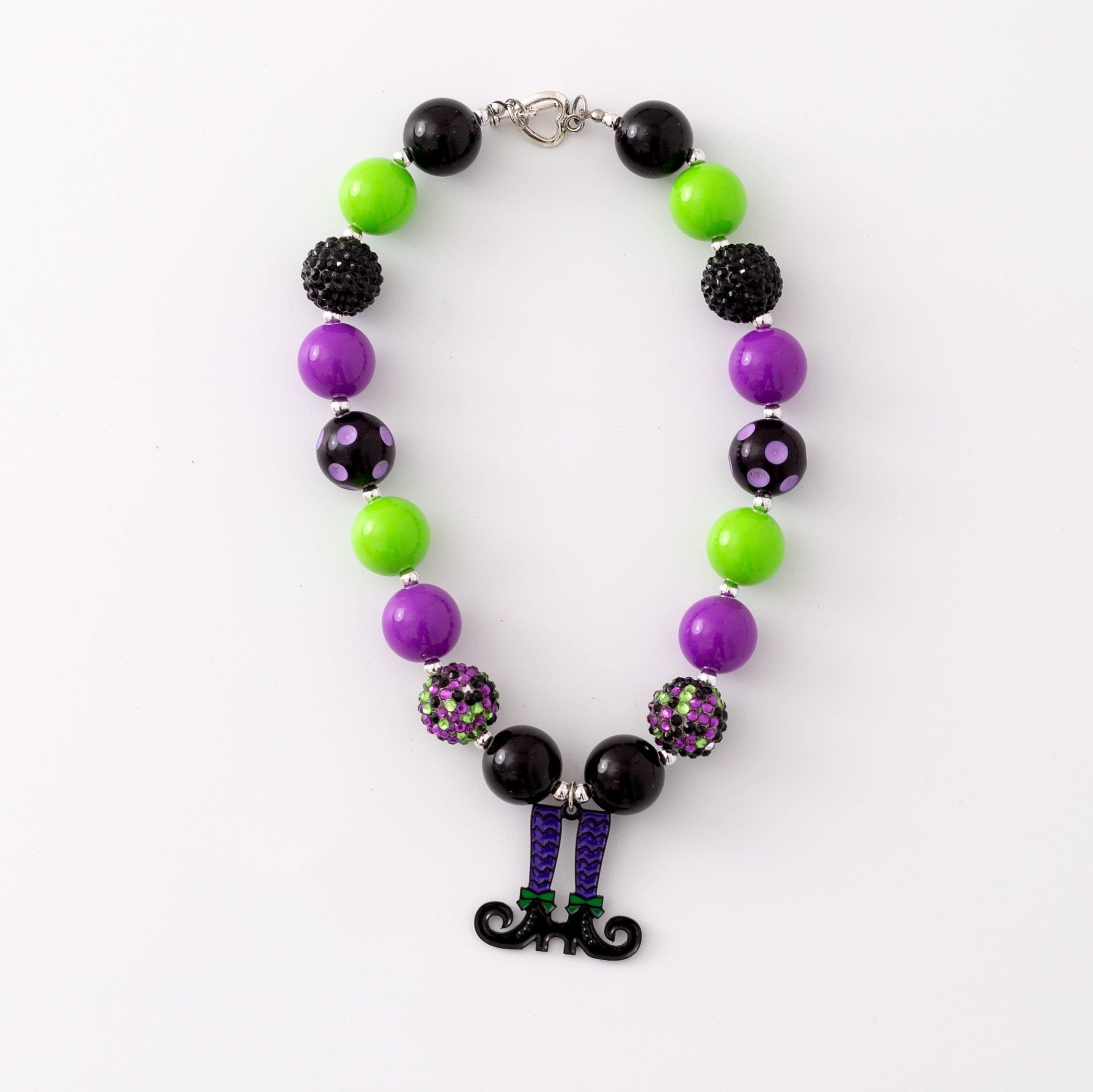 (In Stock G11 G12)Girls Rhinestone Beaded Necklace