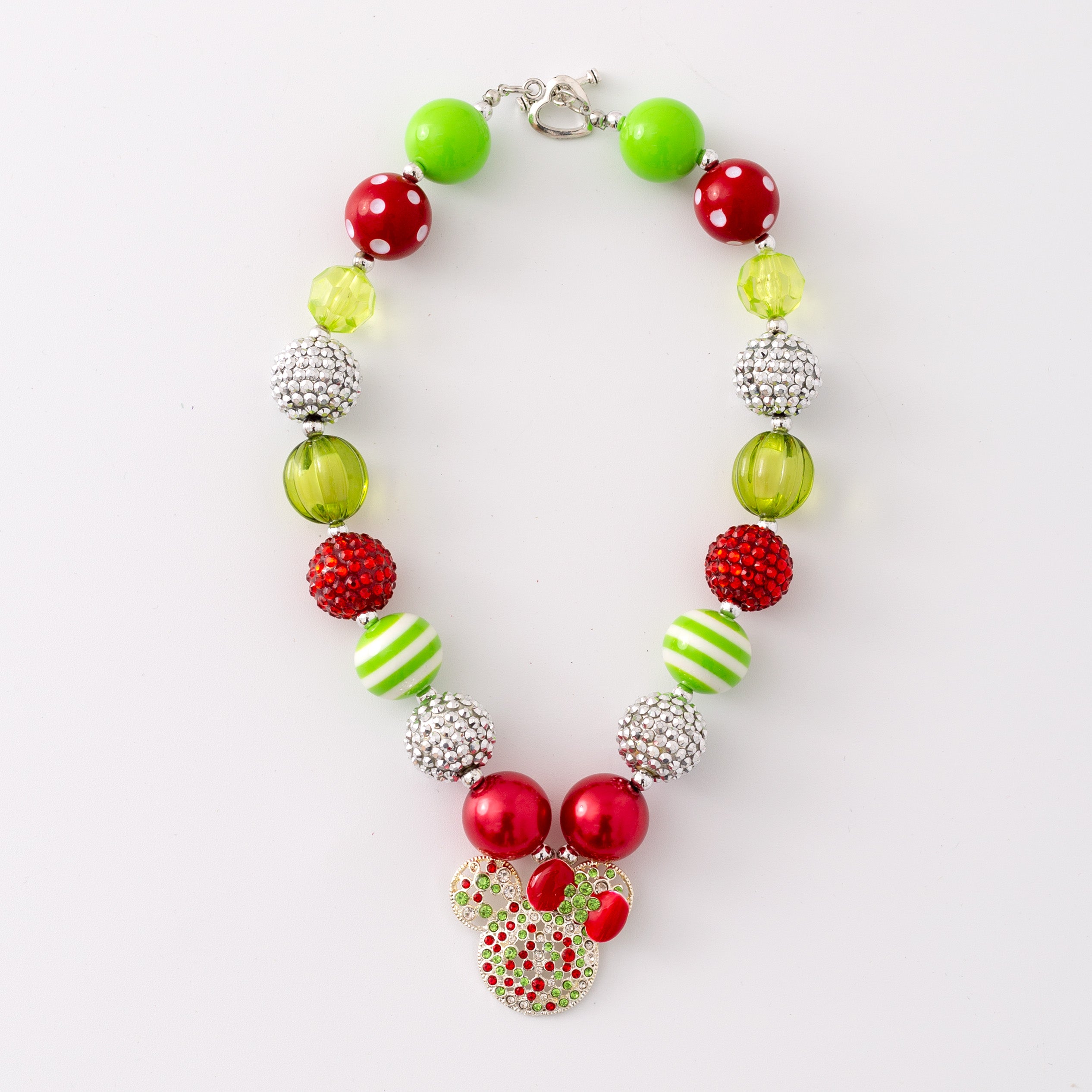 (In Stock G11 G12)Girls Rhinestone Beaded Necklace