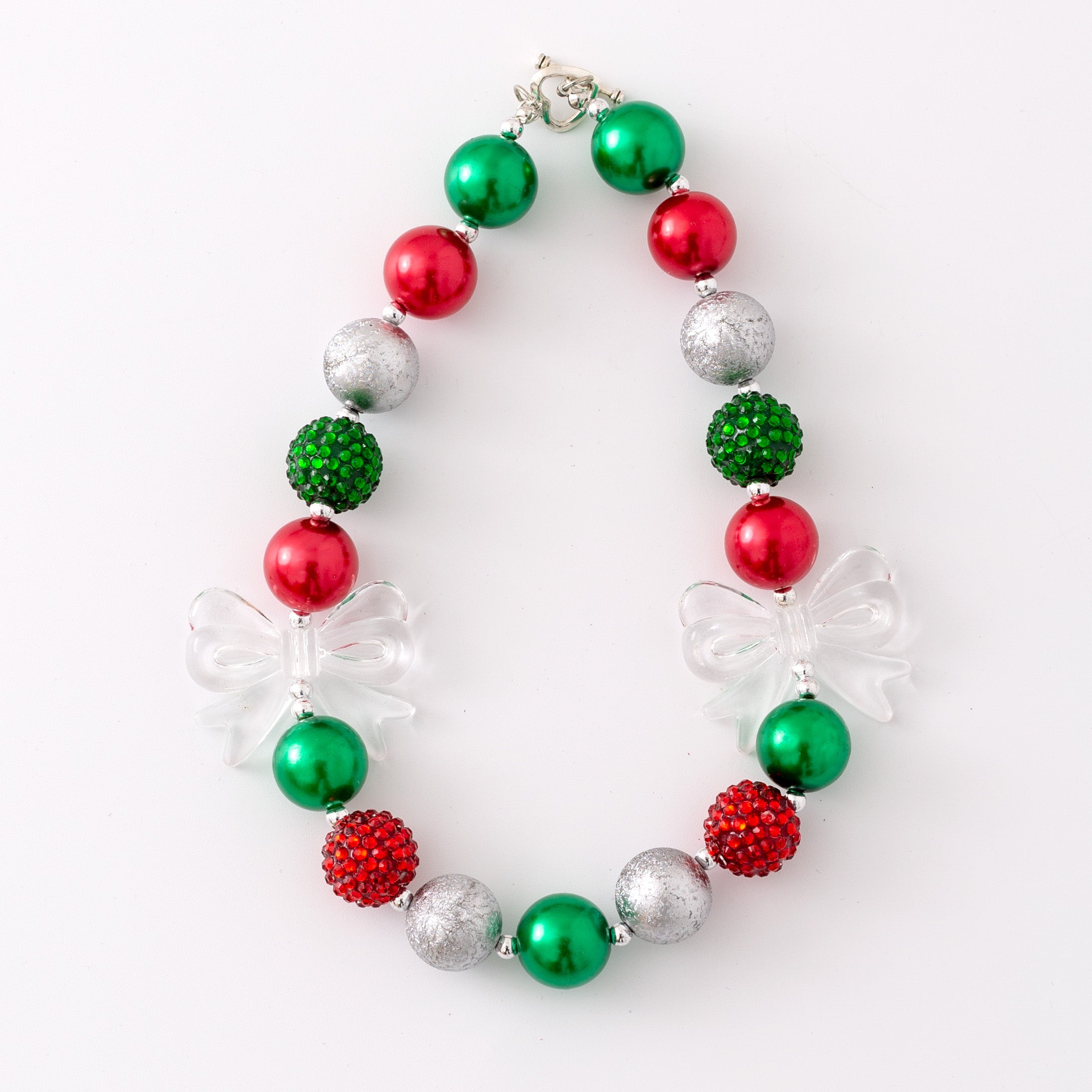 (In Stock G11 G12)Girls Rhinestone Beaded Necklace