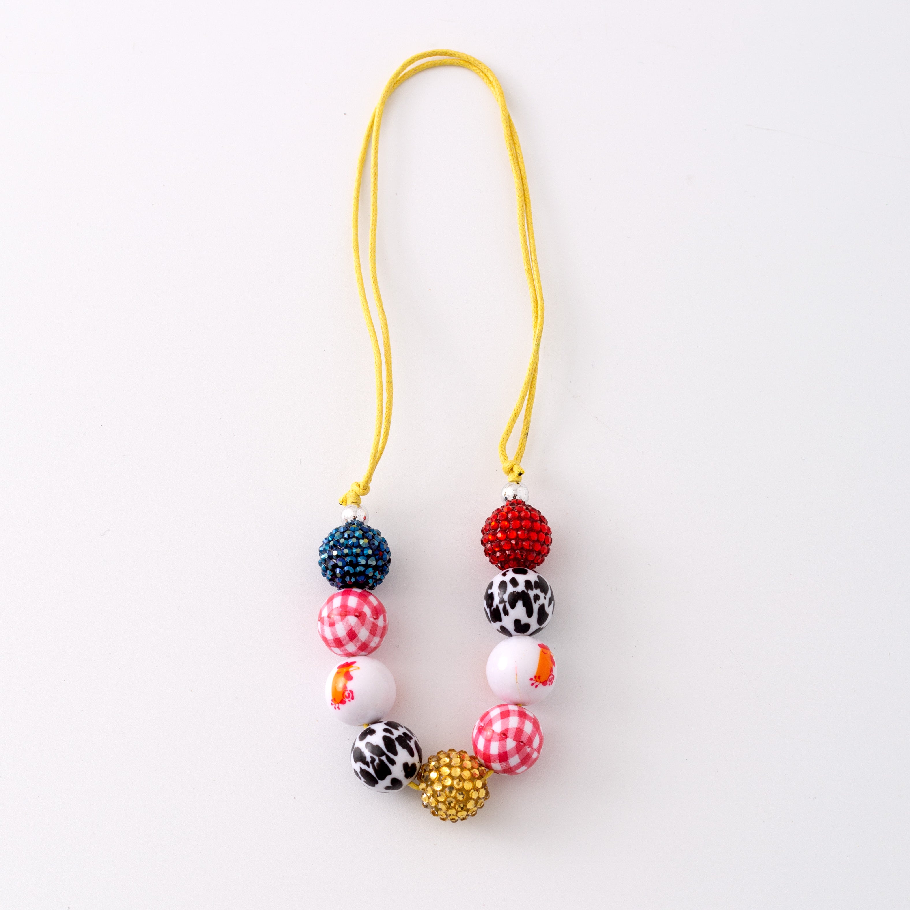 (In Stock G11 G12)Girls Rhinestone Beaded Necklace