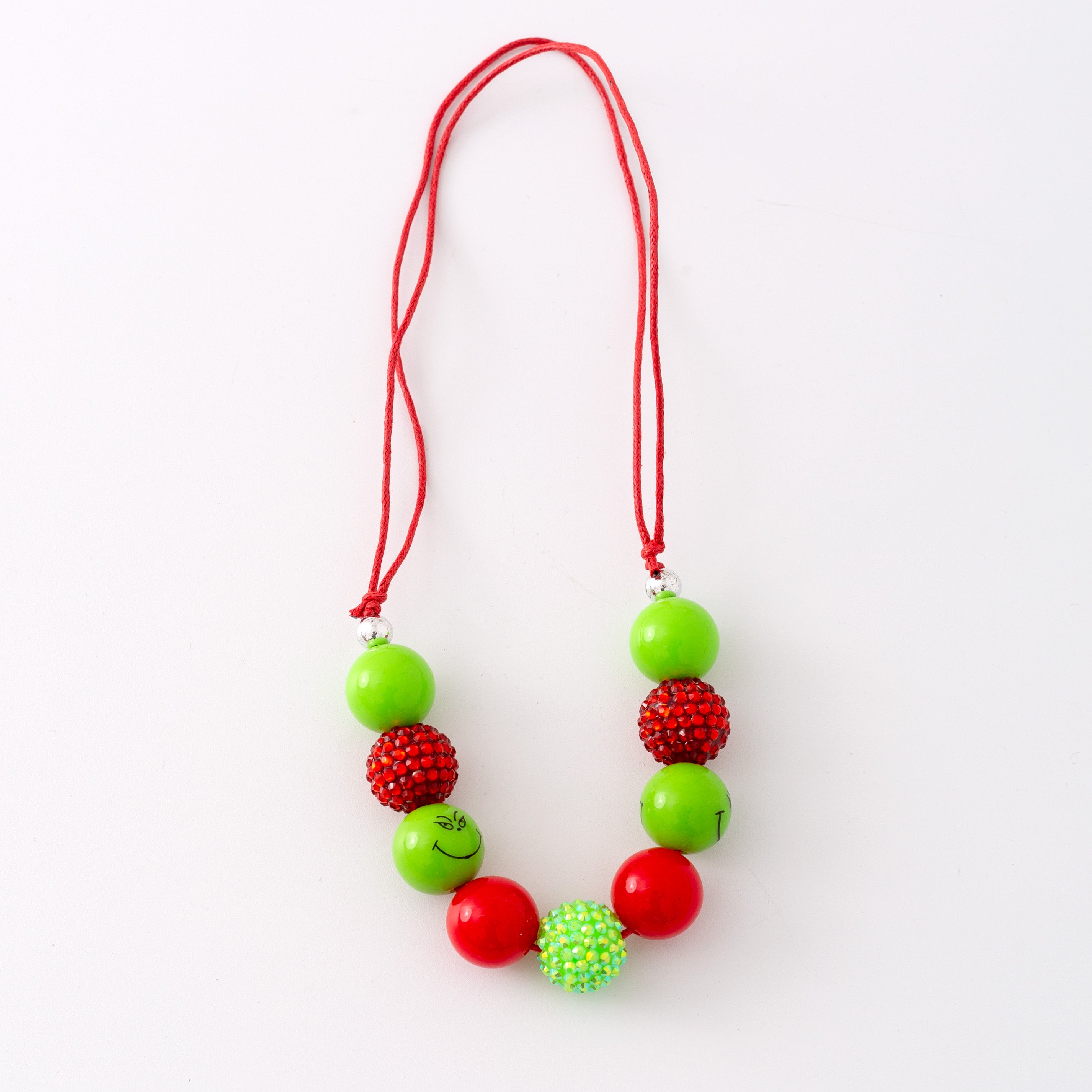 (In Stock G11 G12)Girls Rhinestone Beaded Necklace