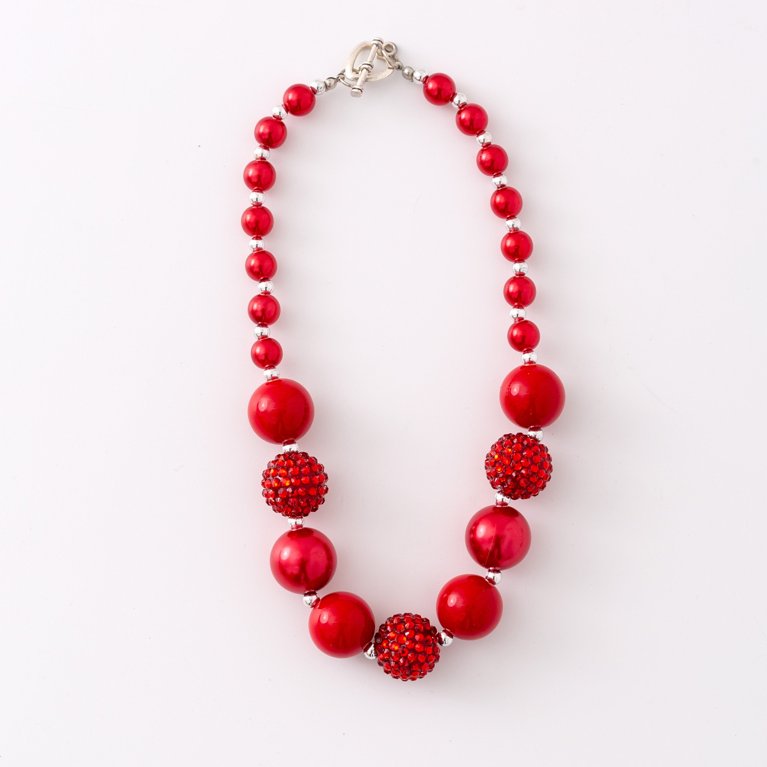 (In Stock G11 G12)Girls Rhinestone Beaded Necklace