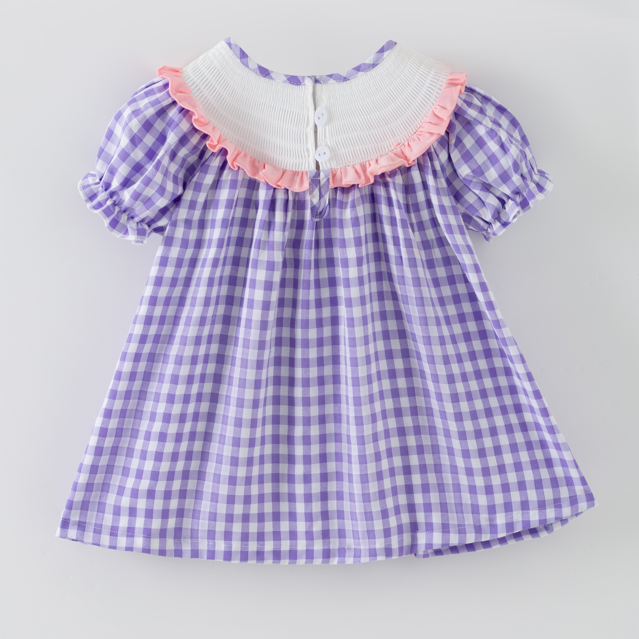(In Stock)Girls Spring&Summer Tulip Embroidery Smocked Dress&Romper