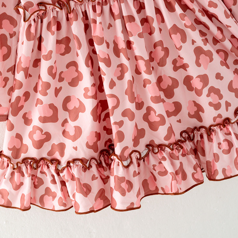 (In Stock G32-04-02)Girls Leopard Print Dress