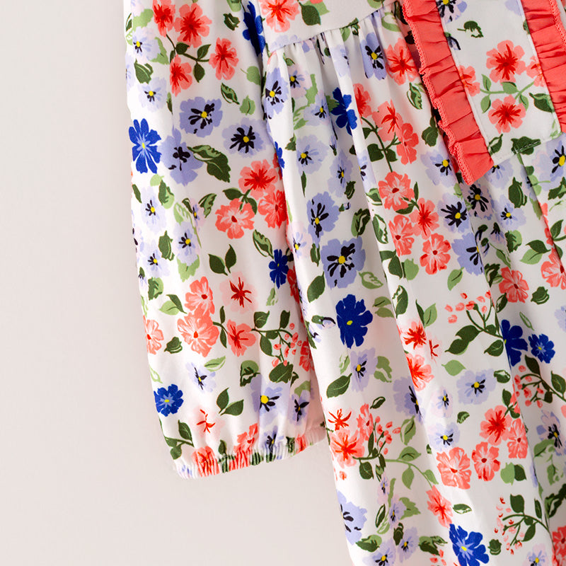 (In Stock G31-04-01)Baby Girls Floral Print Romper