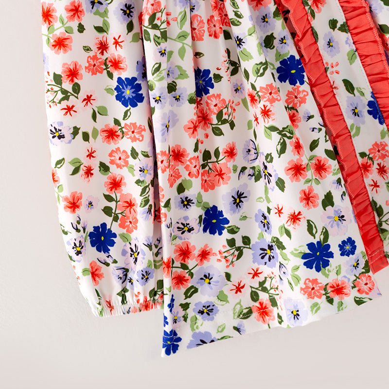 (In Stock G28-05-02)Girls Floral Print Short Set