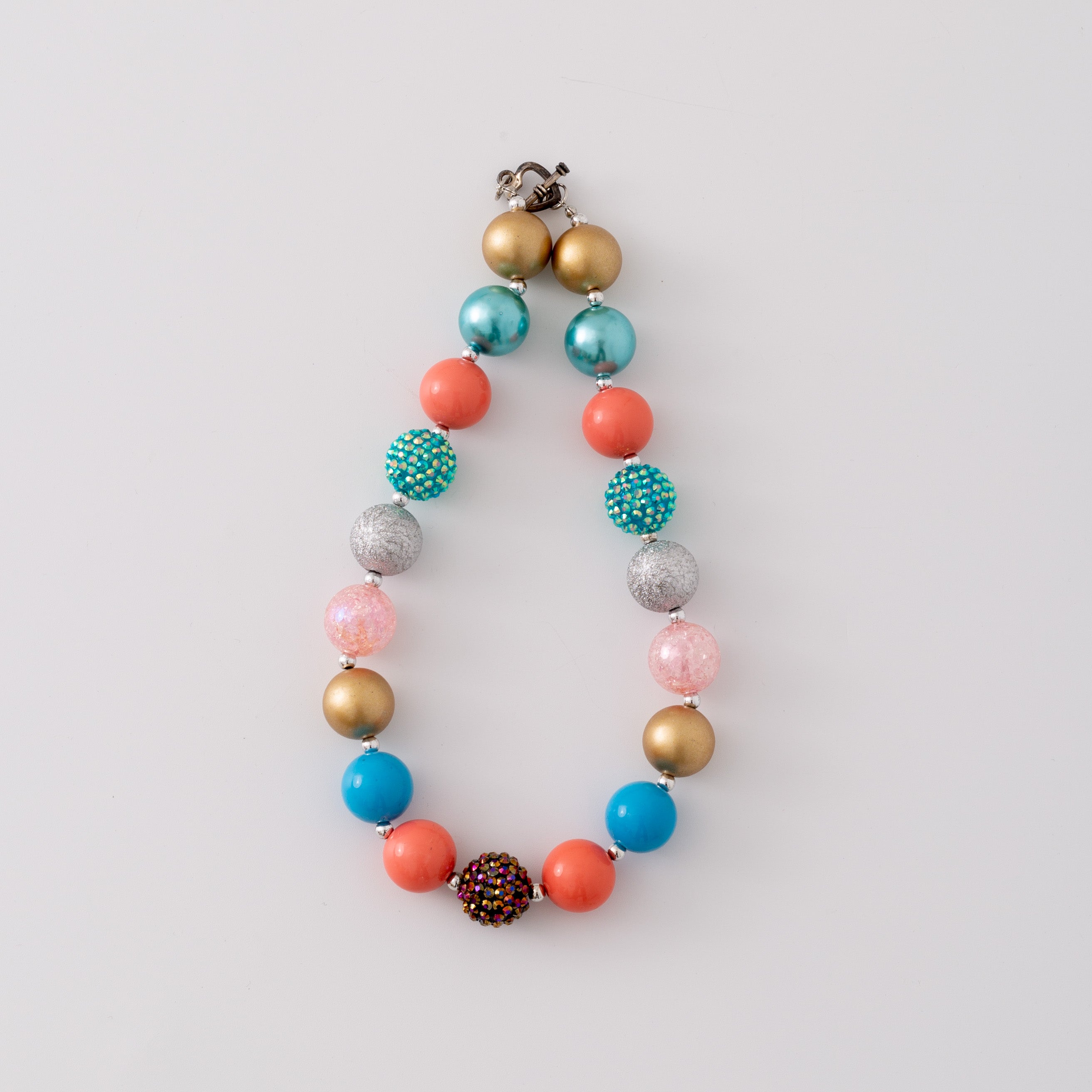 (In Stock G11)Girls Rhinestone Beaded Necklace