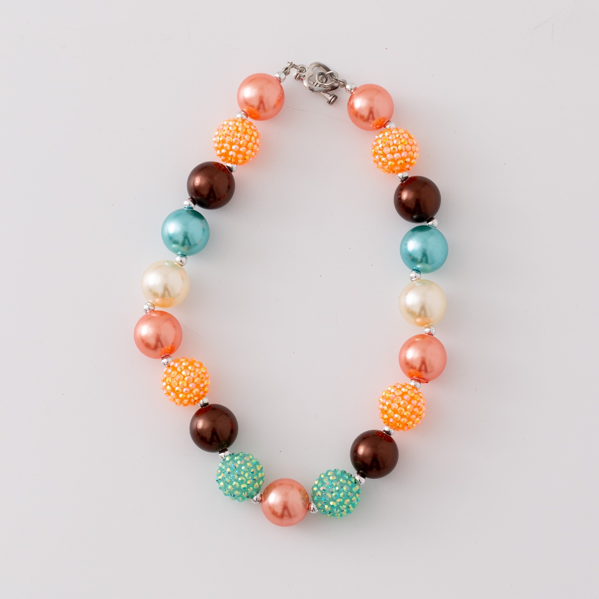 (In Stock G11 G12)Girls Rhinestone Beaded Necklace