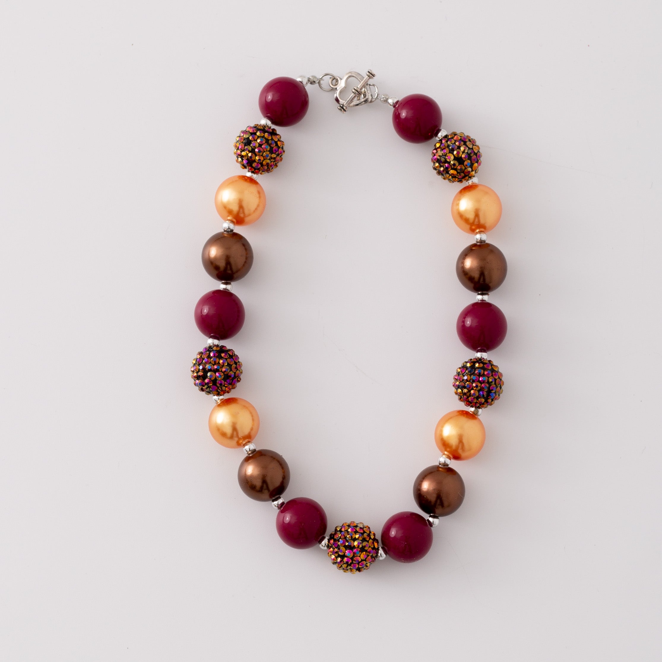 (In Stock G11 G12)Girls Rhinestone Beaded Necklace