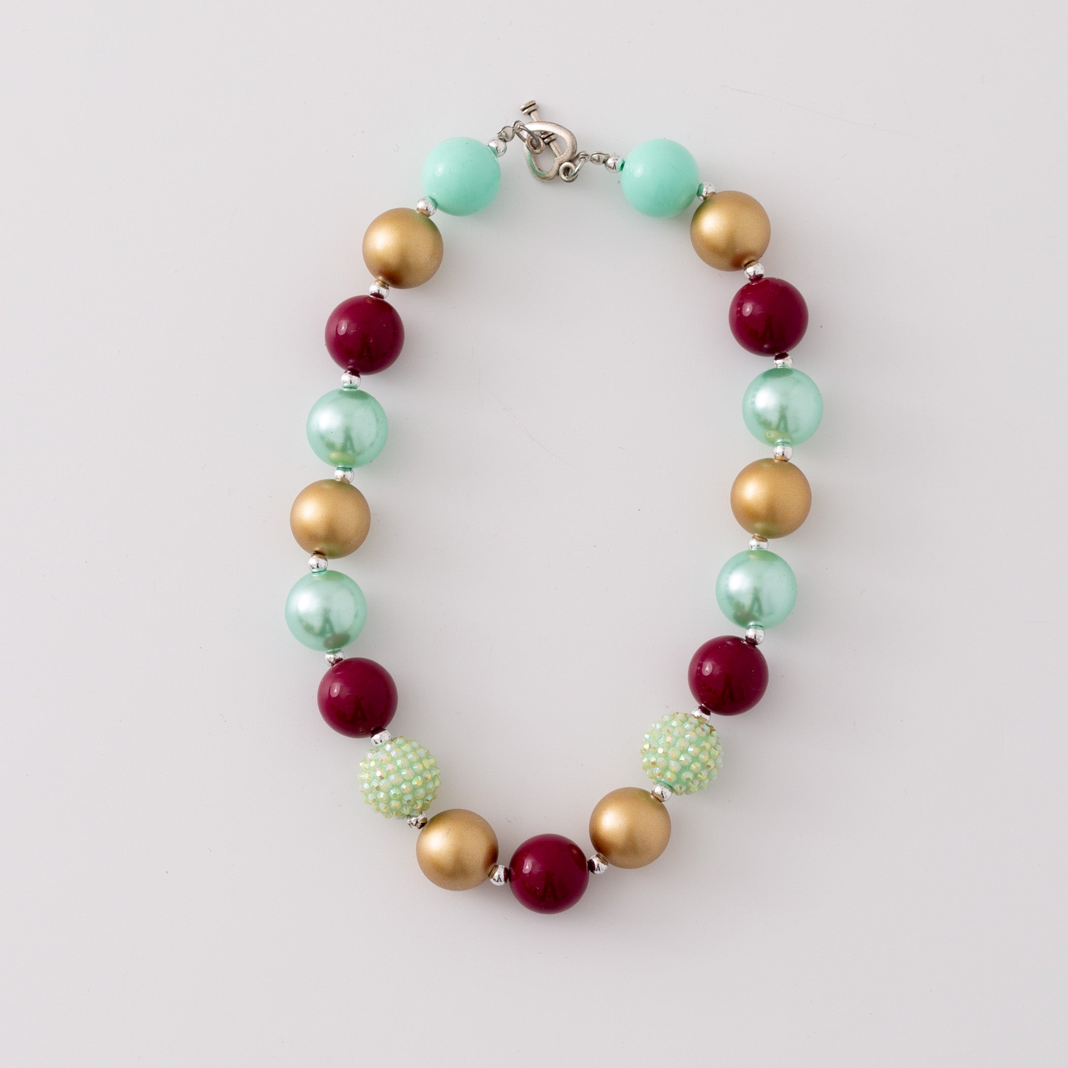 (In Stock G11 G12)Girls Rhinestone Beaded Necklace