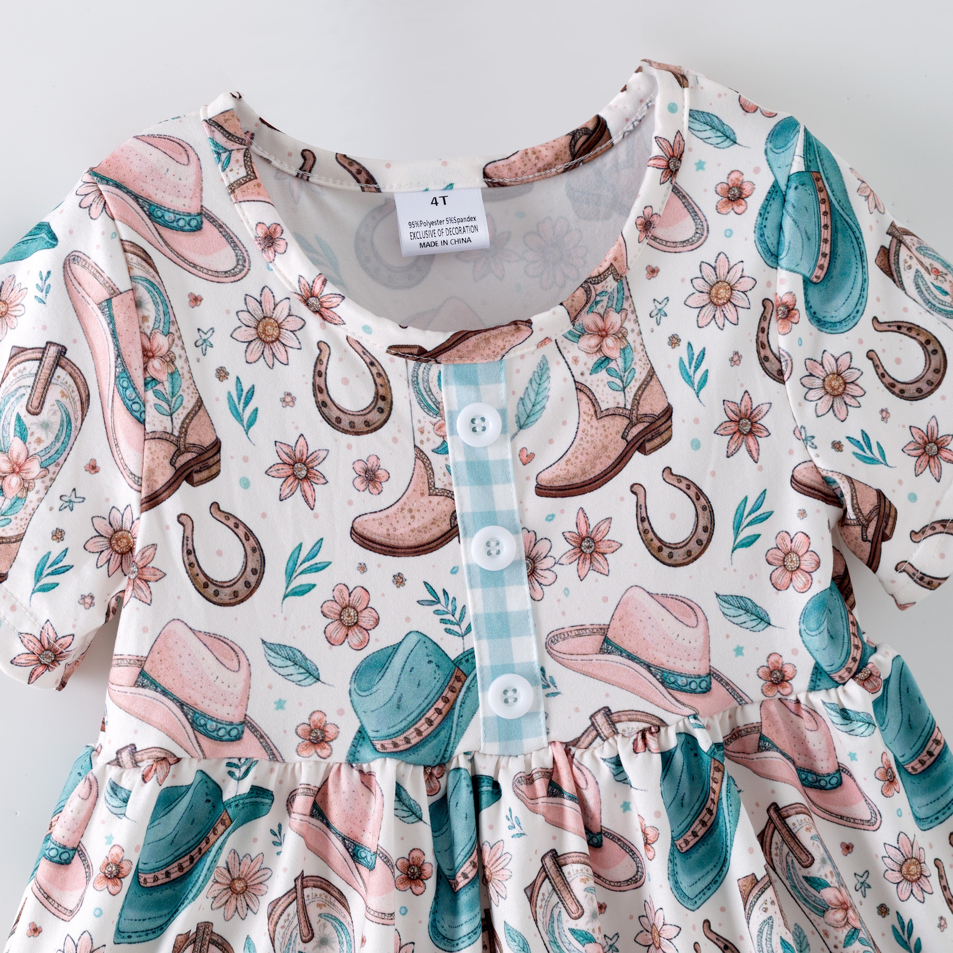 (Pre Order,Prepack Zone)Girls Spring&Summer Boots Print Dress&Set(Mix Size)