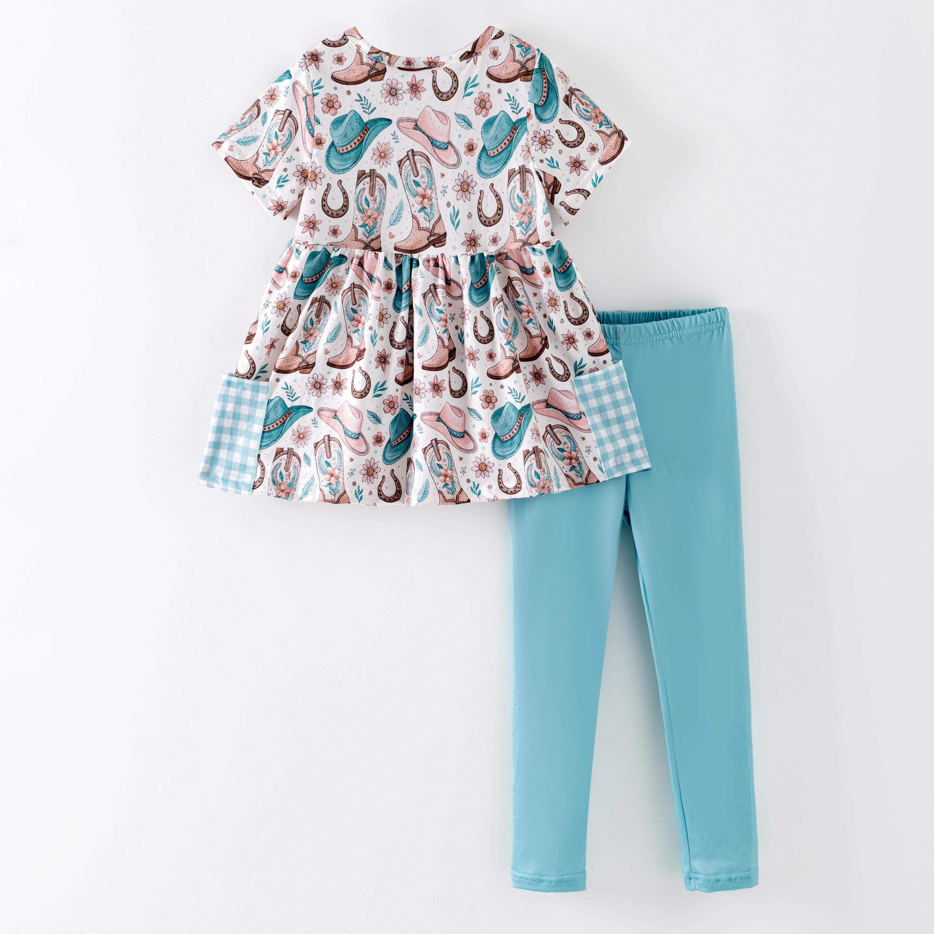 (Pre Order,Prepack Zone)Girls Spring&Summer Boots Print Dress&Set(Mix Size)