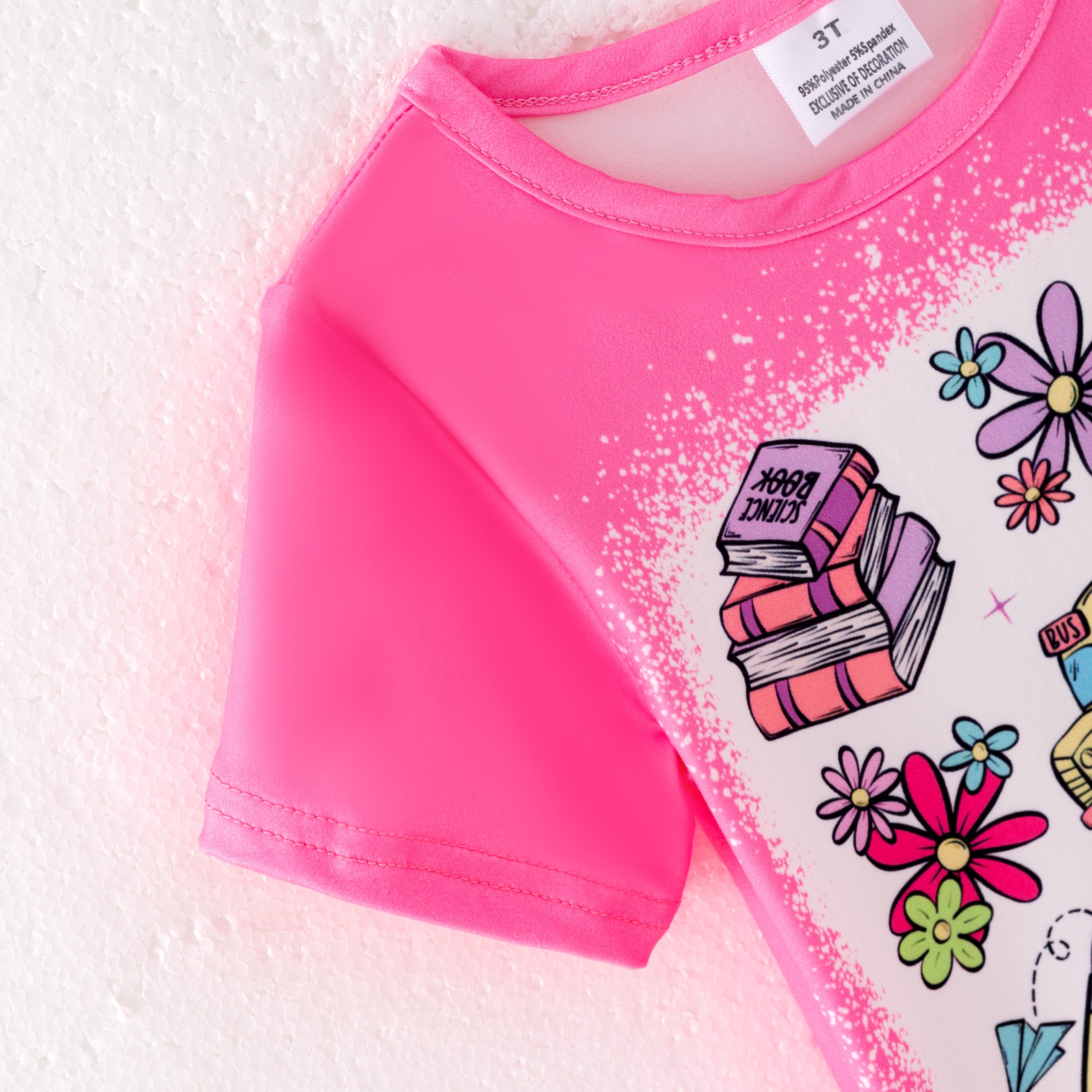 (Pre Order)Girls Back To School Print Outfit Set