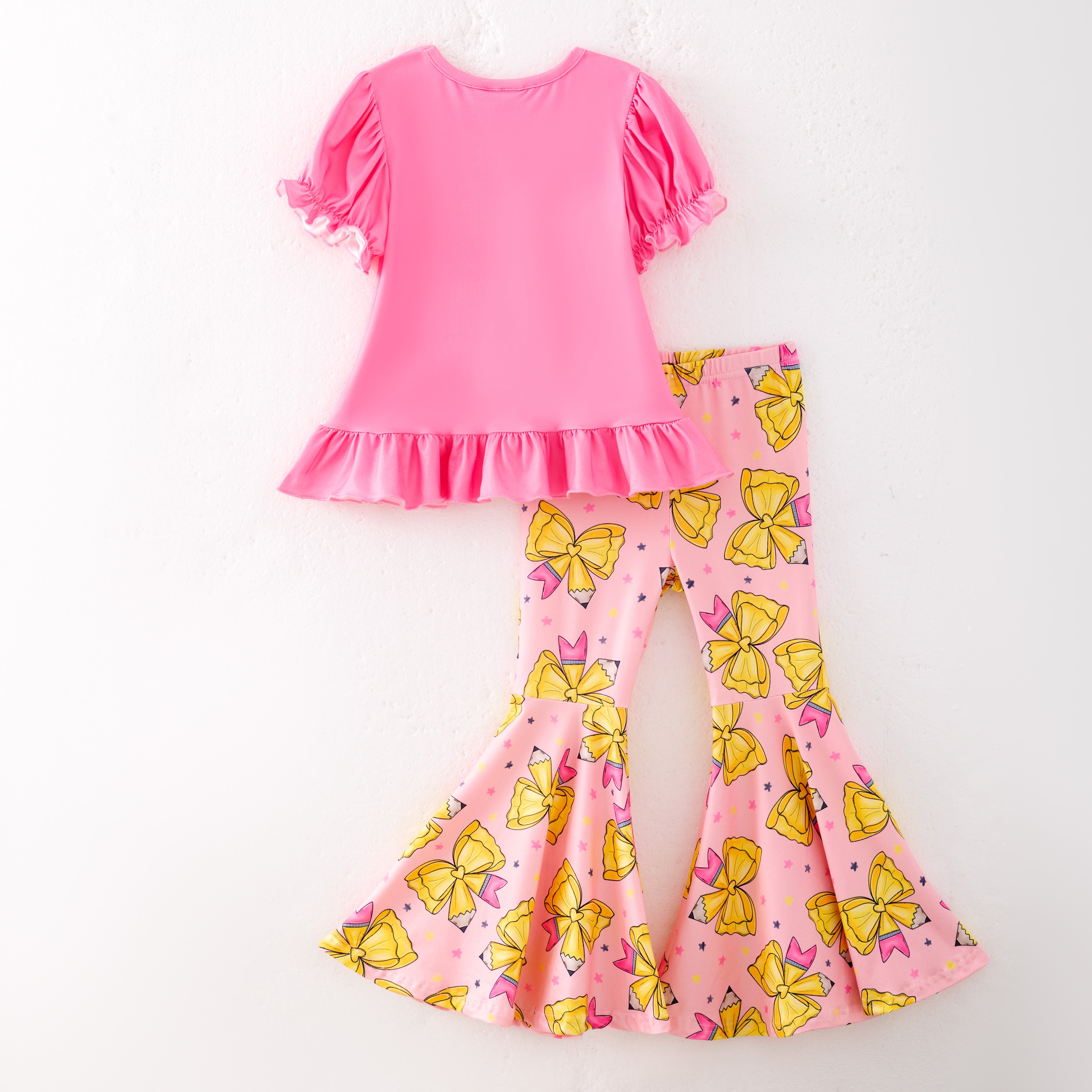 (Pre Order)Girls Summer Back To School Print Outfit Set