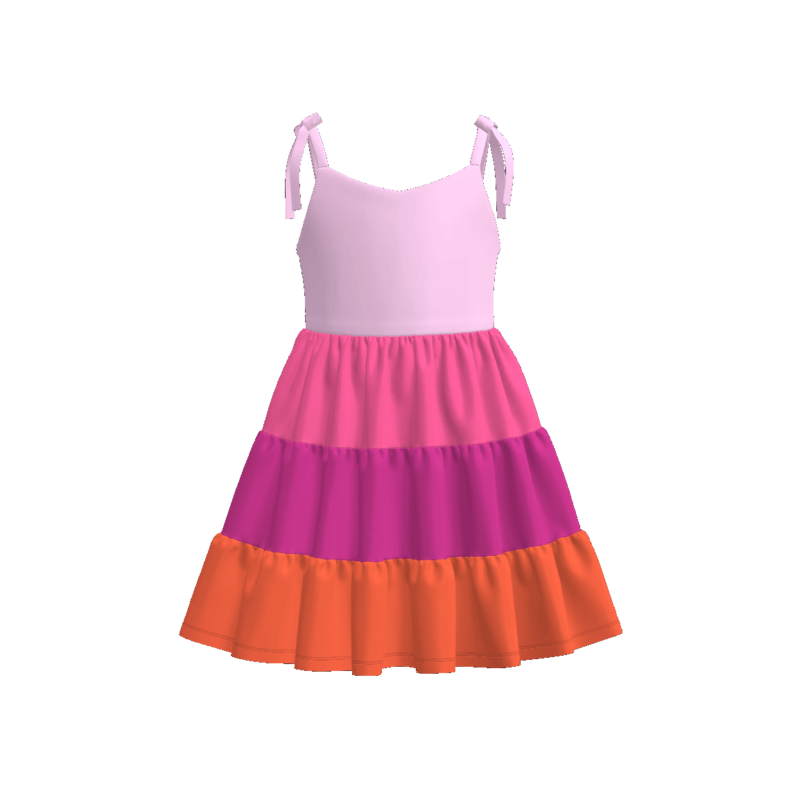 (Pre Order)Mommy and Me Spring&Summer Color-matching Slip Dress