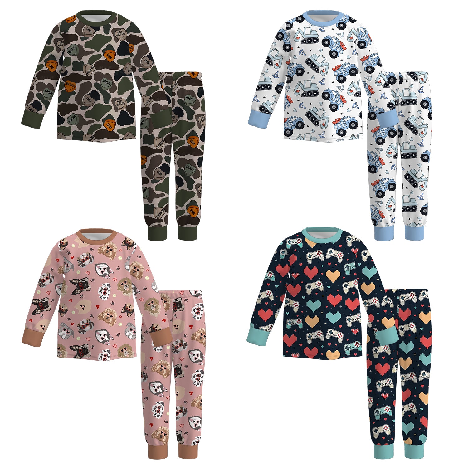 (Pre Order)Boys Valentine's Day Print Pajamas