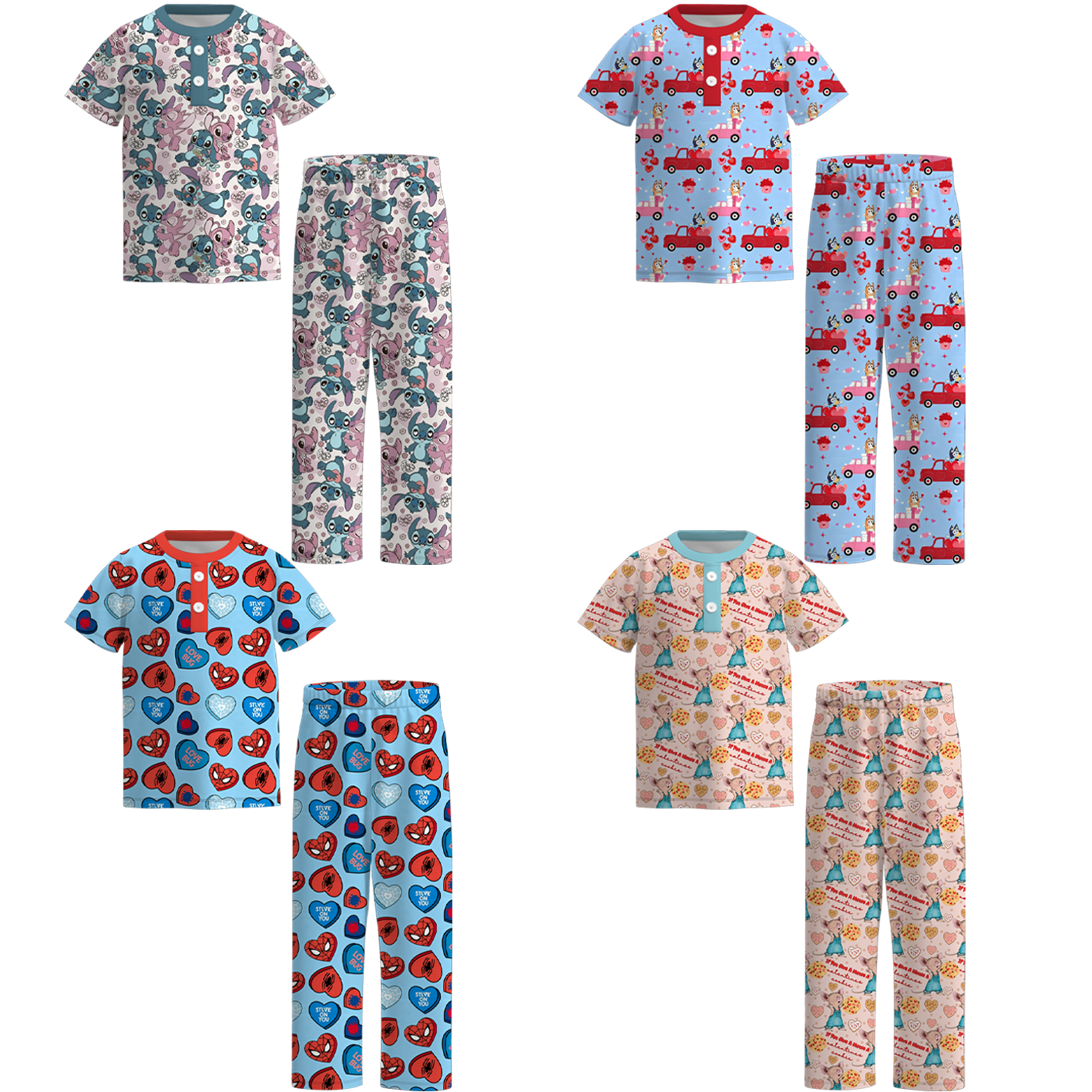 (Pre Order)Boys Valentine's Day Print Pajamas