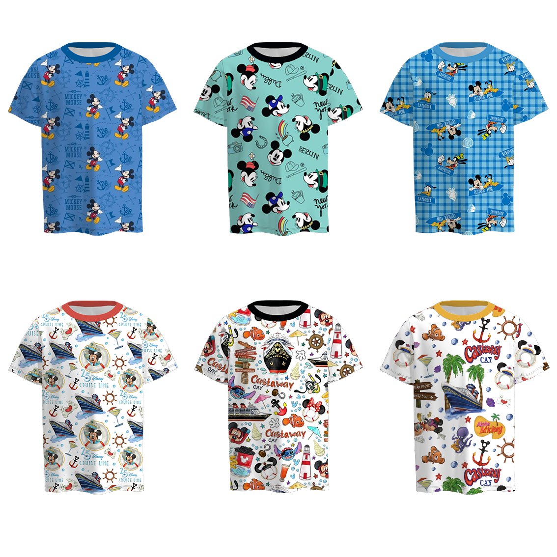 (Pre Order)Boys Summer Mickey Print Short Sleeves Top