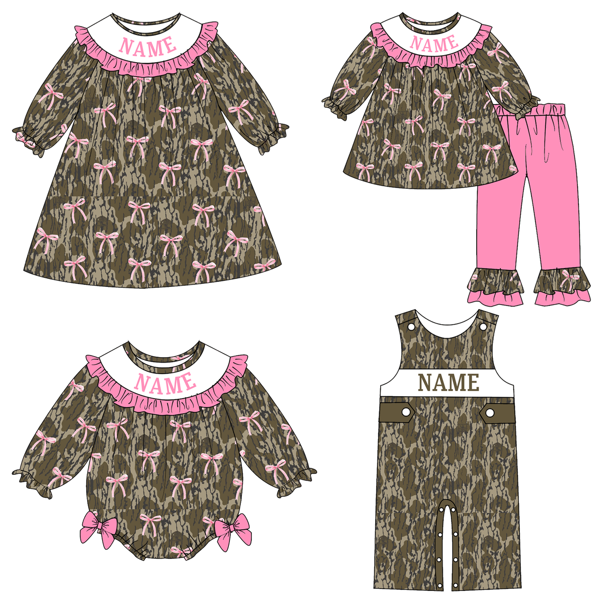 (Weekly Pre-Order)Sisters Spring&Summer Bow Embroidery Smocked Dress,Set&Romper(Ends 11.1)