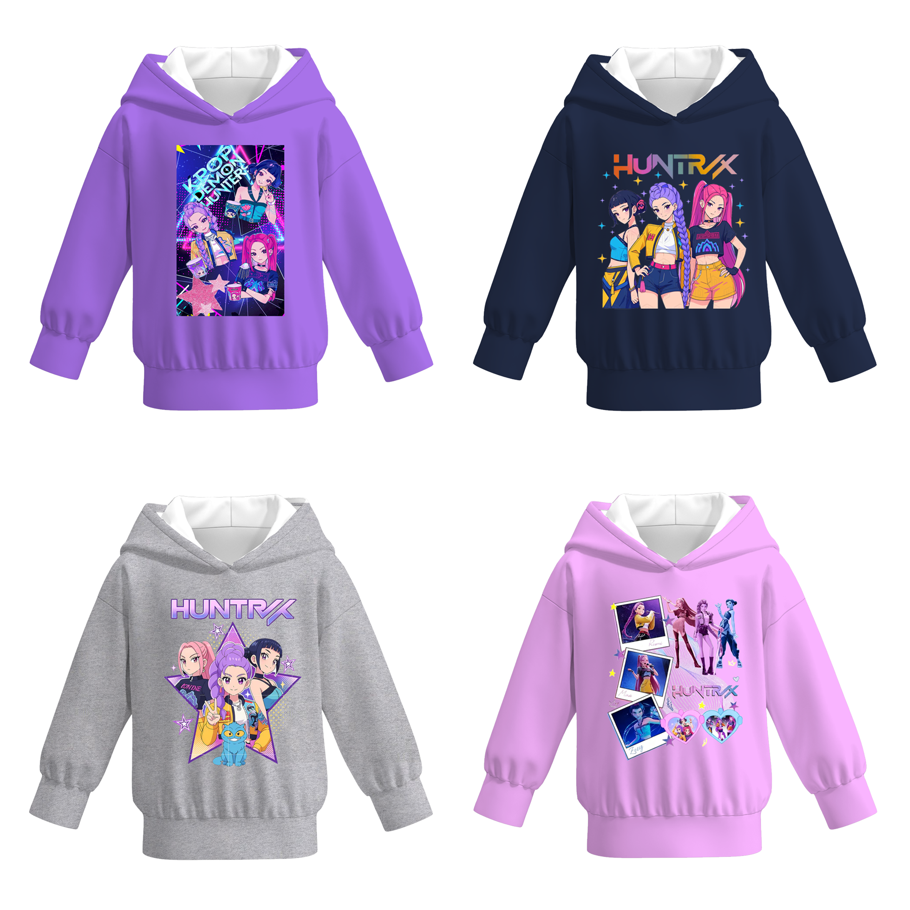 (Pre Order)Girls Movie Character Print Hoodie