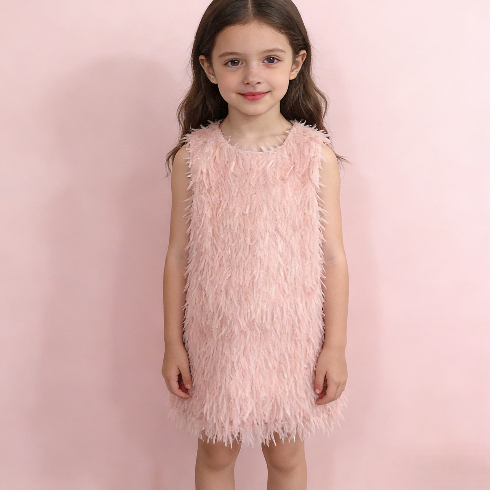 (In Production)Girls Spring&Summer Fluffy Sleeveless Dress