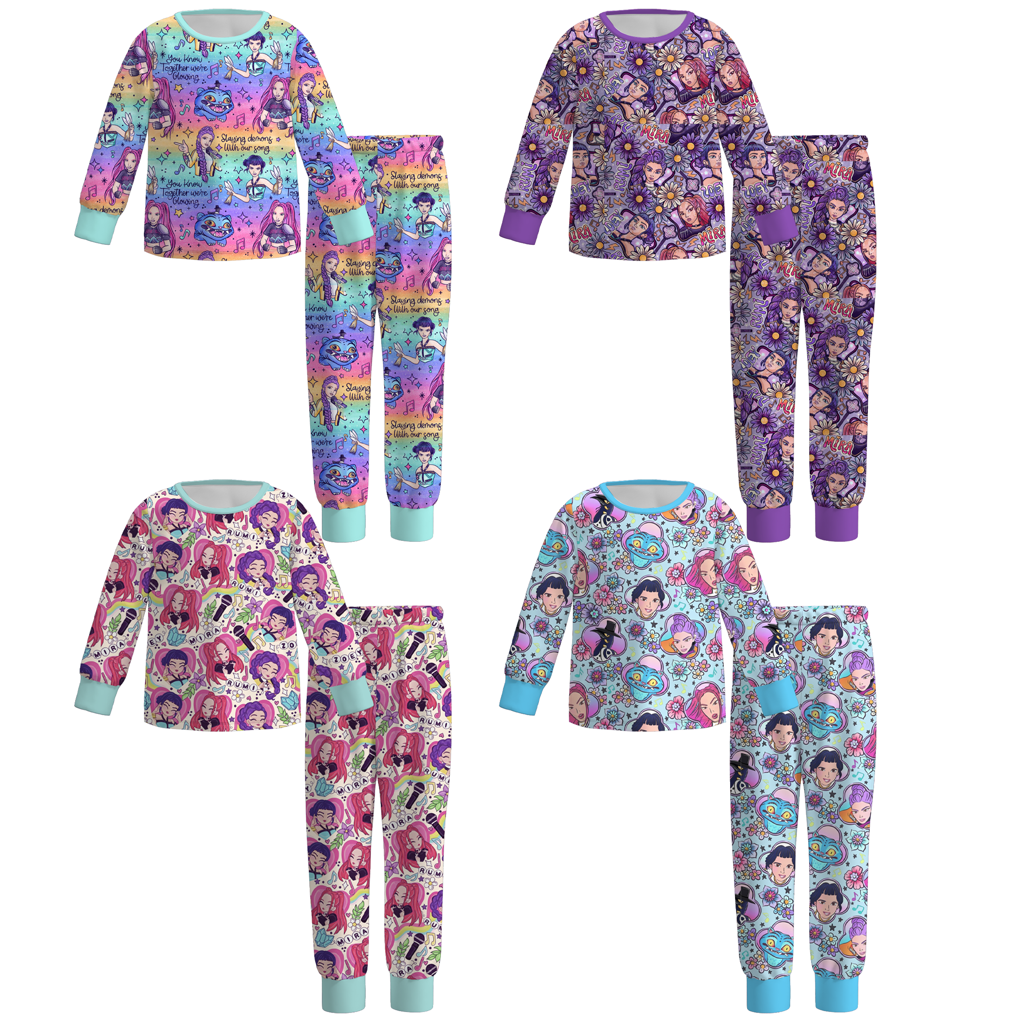 (Pre Order)Girls Movie Character Print Pajamas