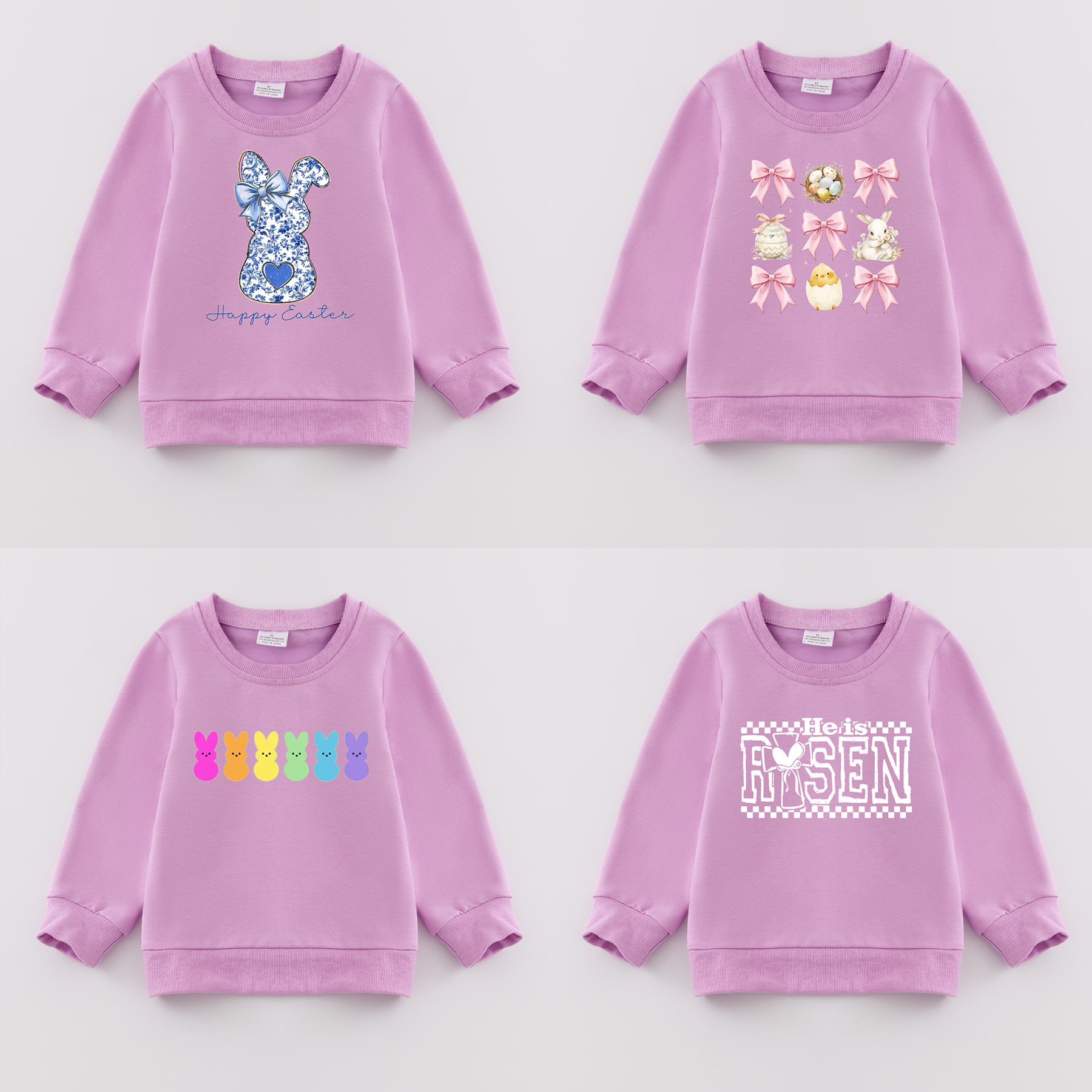 (Pre Order)Girls Easter Bunny Print Sweatshirt