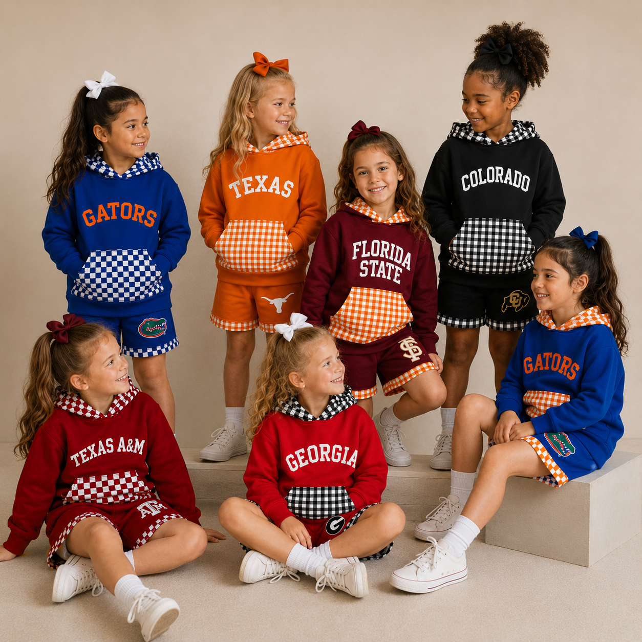 (Weekly Pre-Order)Girls Football Print Hoodie(Ends 9.13)