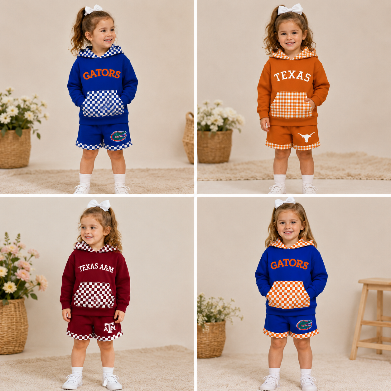 (Weekly Pre-Order)Girls Football Print Hoodie(Ends 9.13)