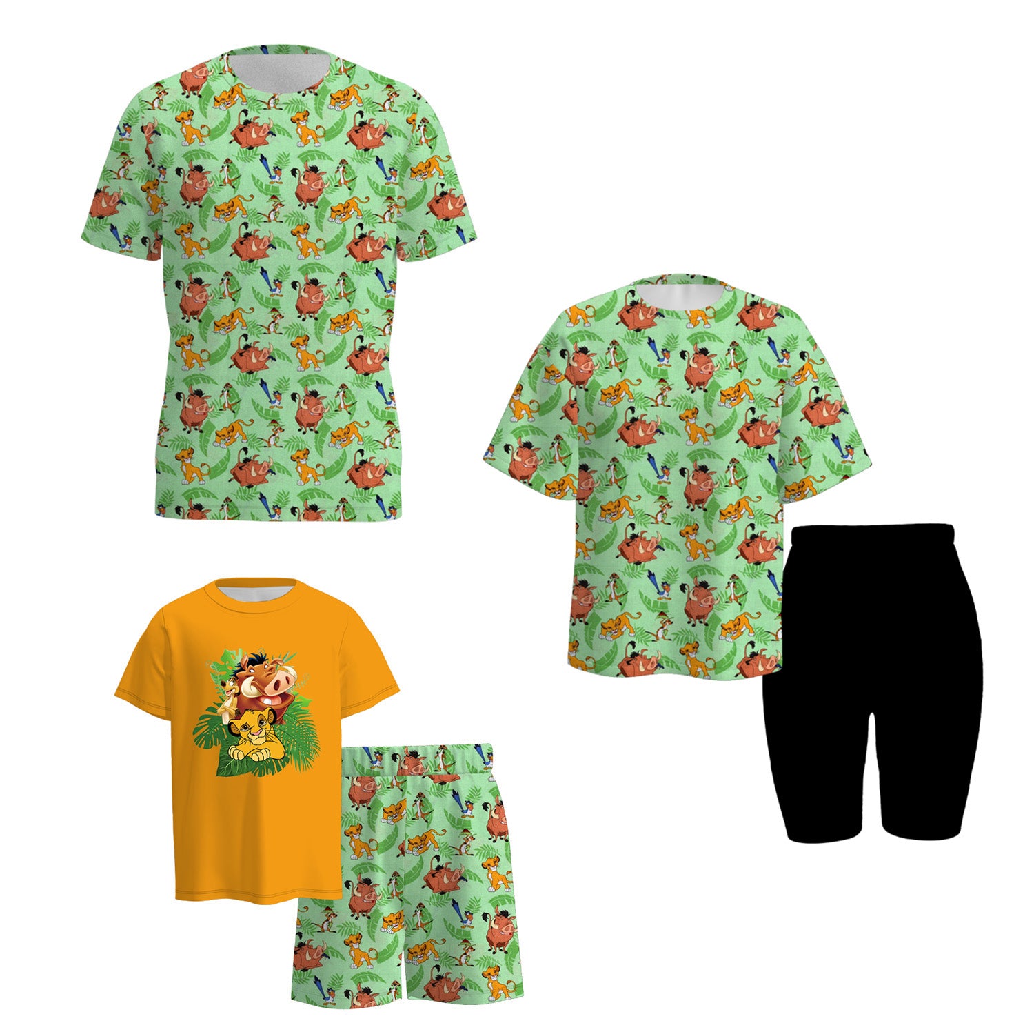 (Pre Order)Family Spring and Summer Cartoon Print Set&Top