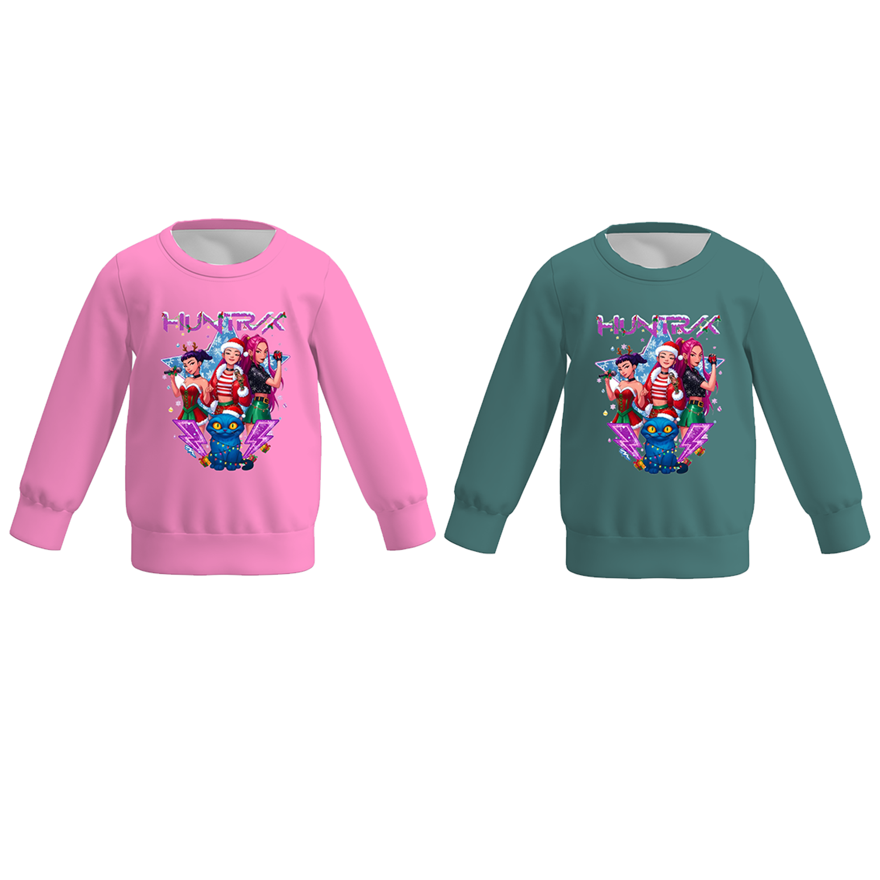 (Pre Order)Girls Christmas Movie Character Print Sweatshirt