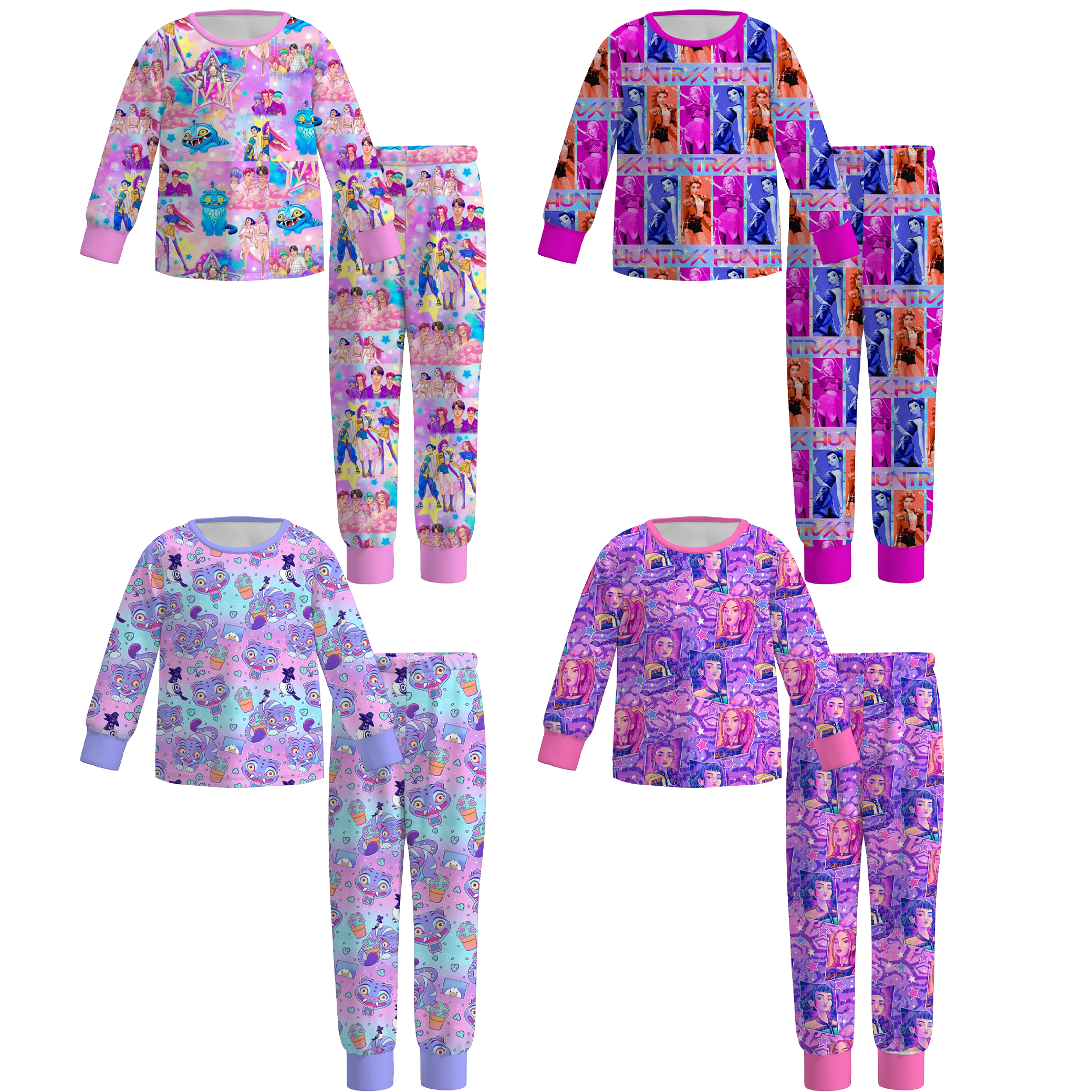 (Pre Order)Girls Movie Character Print Pajamas
