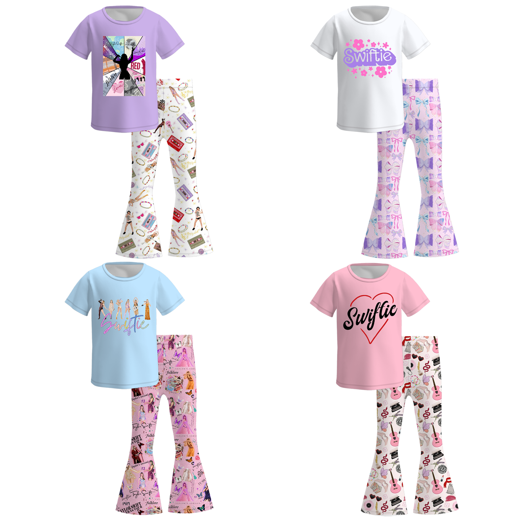 (Pre Order)Girls TS Print Outfit Set