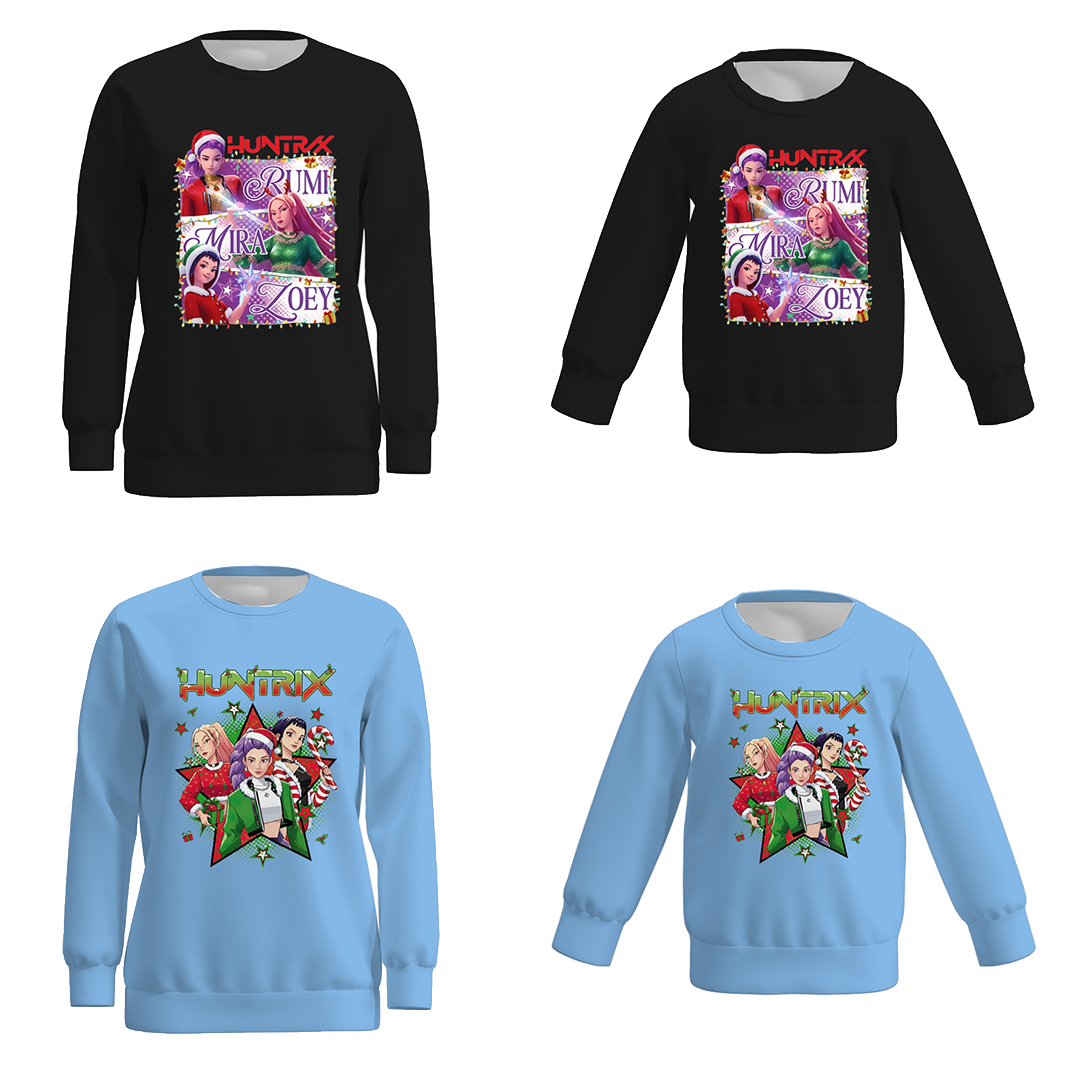 (Pre Order)Mommy and Me Christmas Movie Character Print Sweatshirt