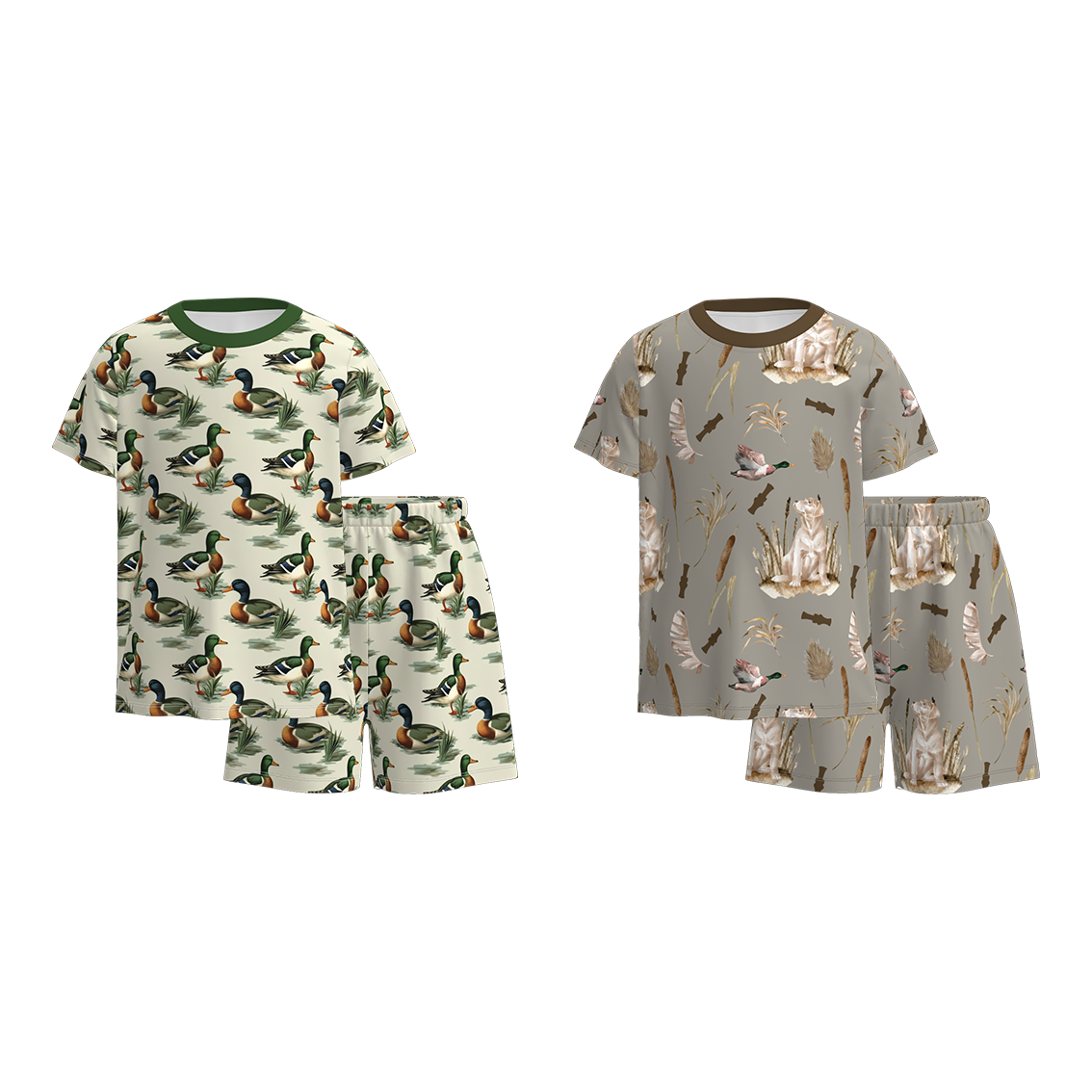 (Pre Order)Boys Spring and Summer Wild Duck Print Pajamas