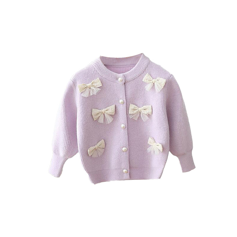 (In Production)Girls Fall&Winter Bow Sweater