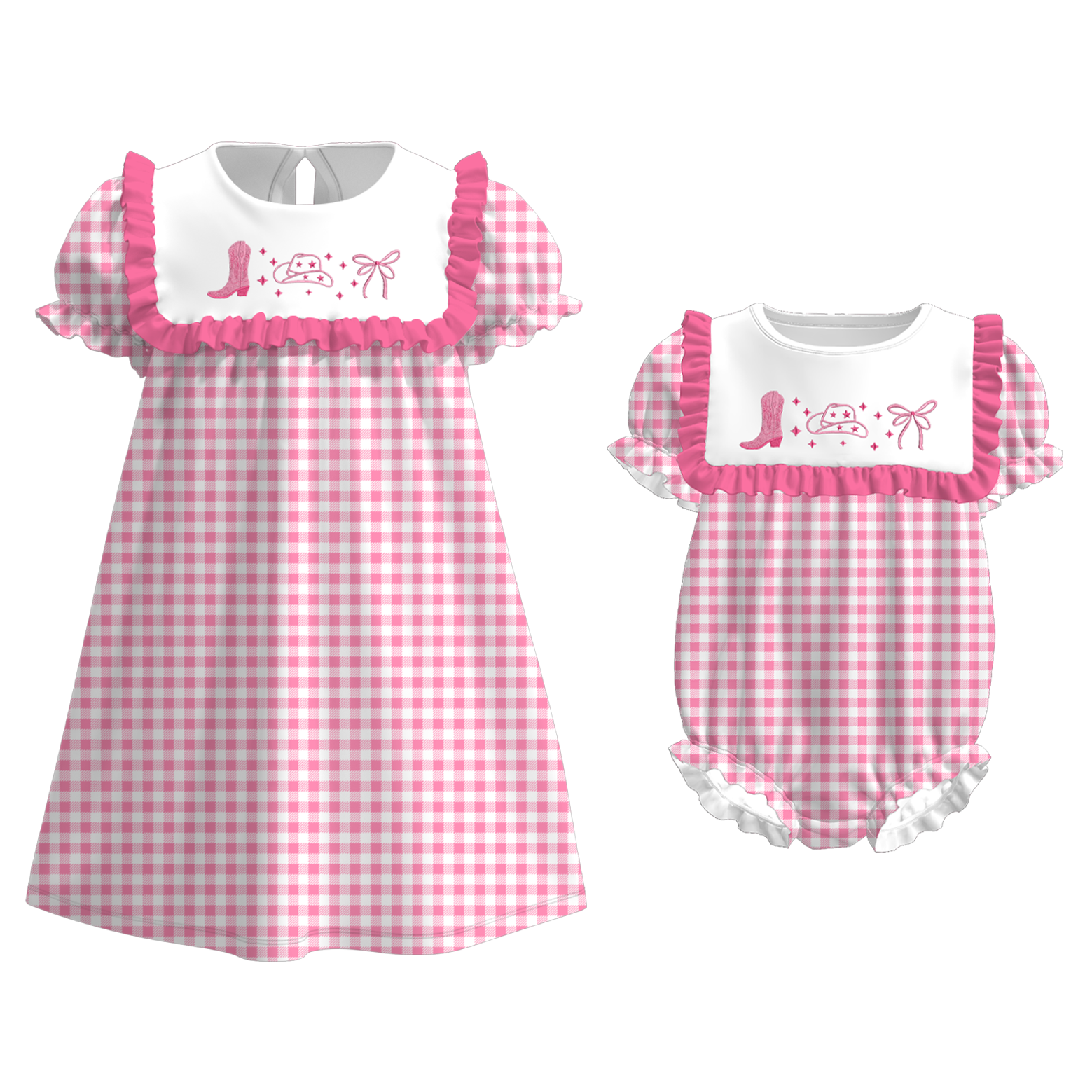 (Pre Order)Sisters Spring&Summer Boots Embroidery Dress&Romper