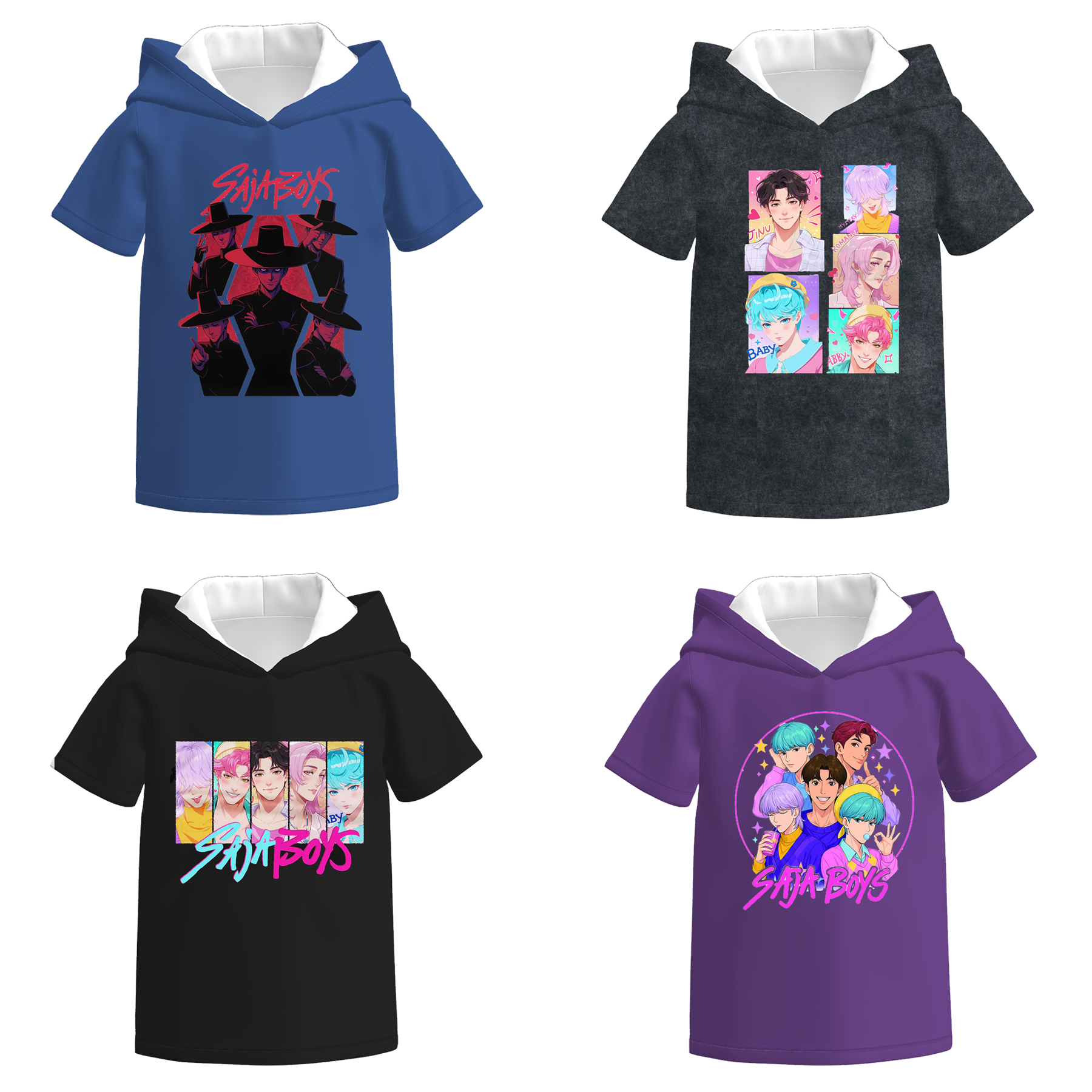 (Pre Order)Boys Spring&Summer Movie Character Print Hoodie