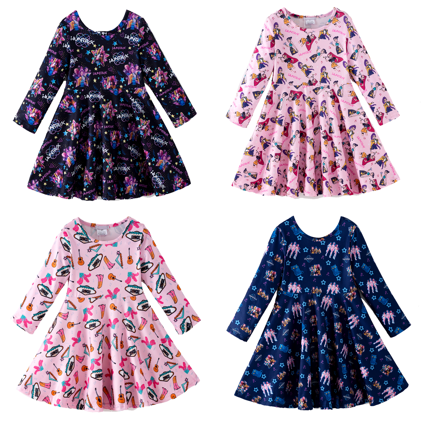 (Pre Order,Prepack Zone)Girls Movie Character Print Dress(Mix Size)